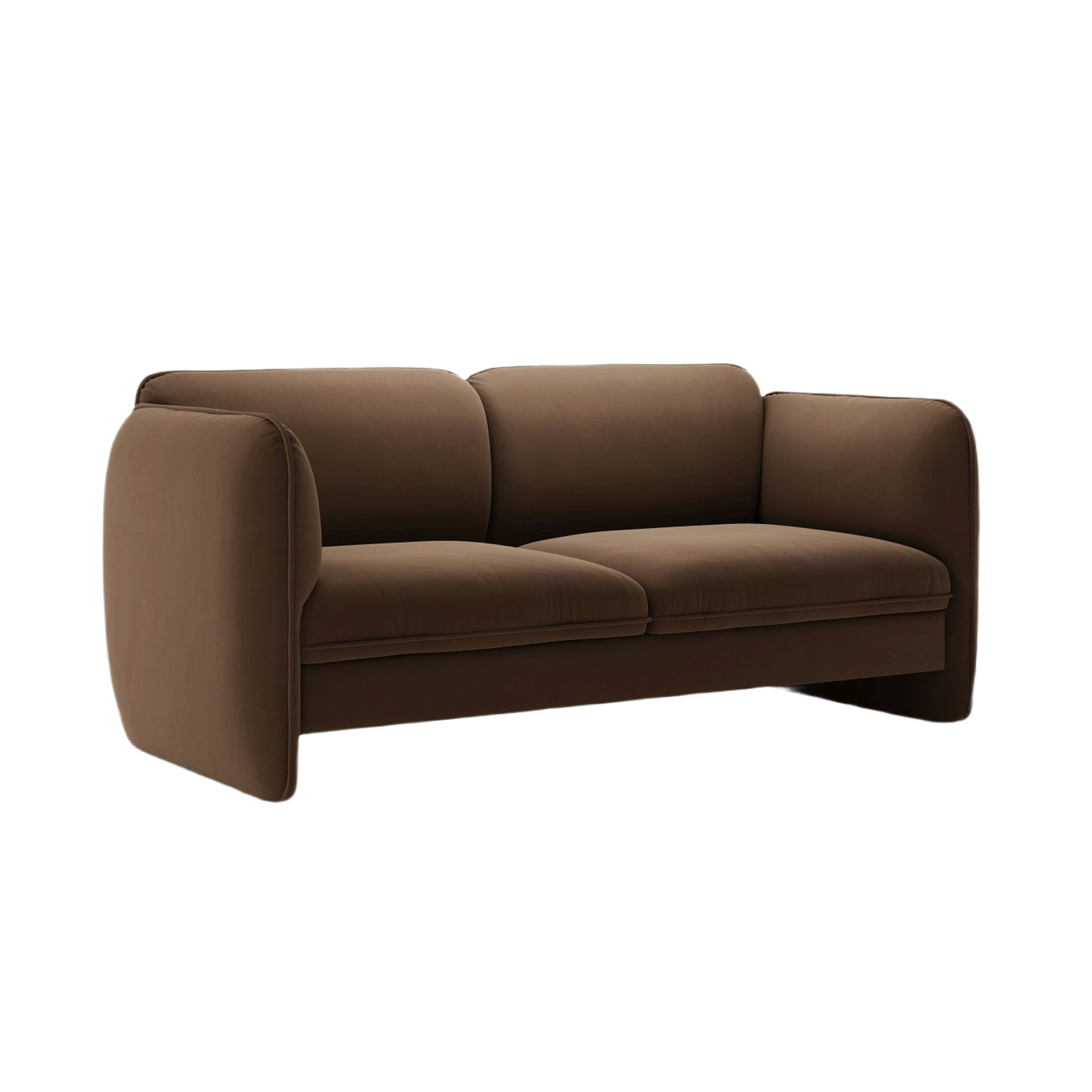 Velvet 2-Seater Sofa GEORGIA Chocolate