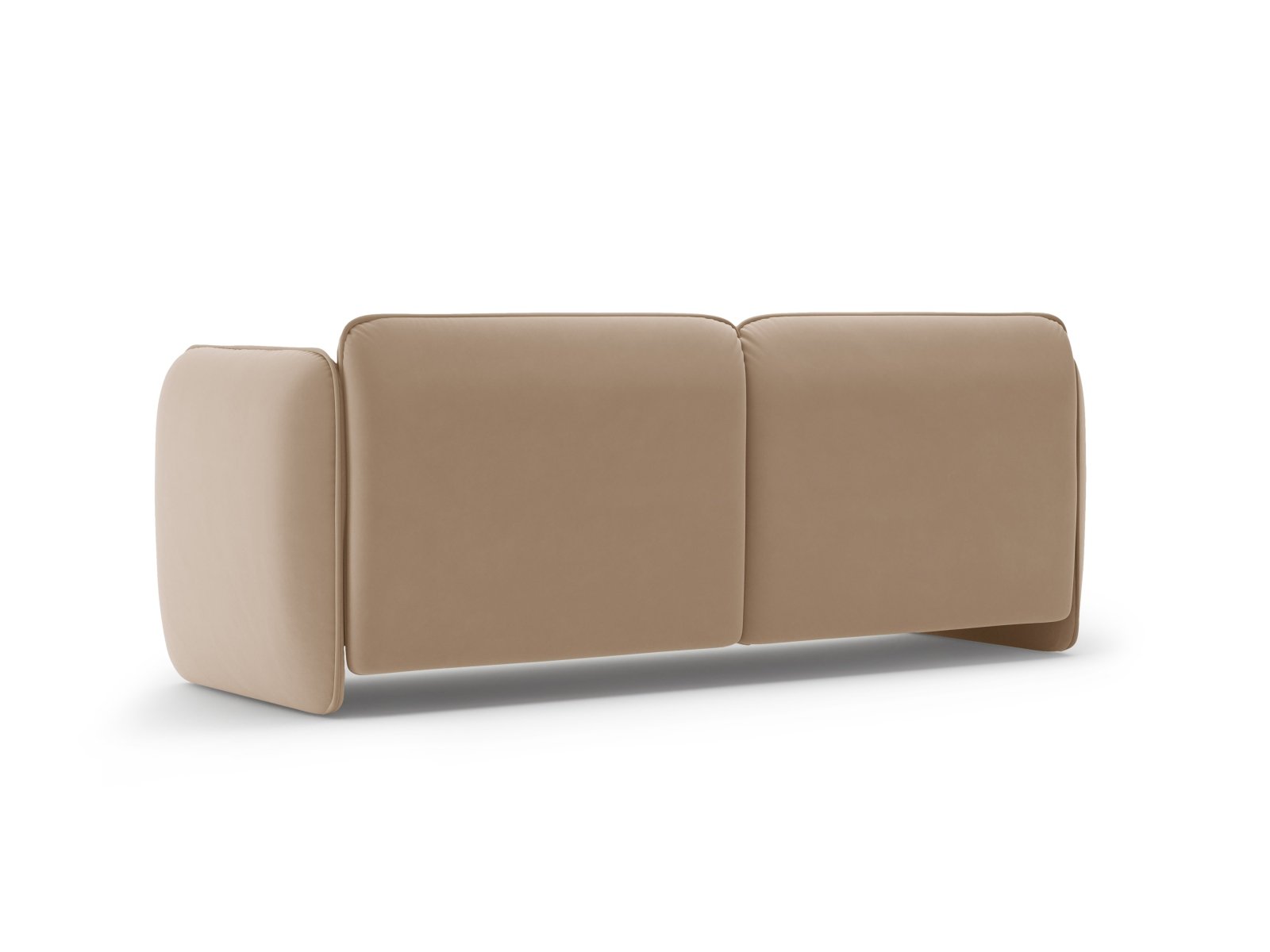 Sofa sametová 3-osobová GEORGIA mandlově béžová