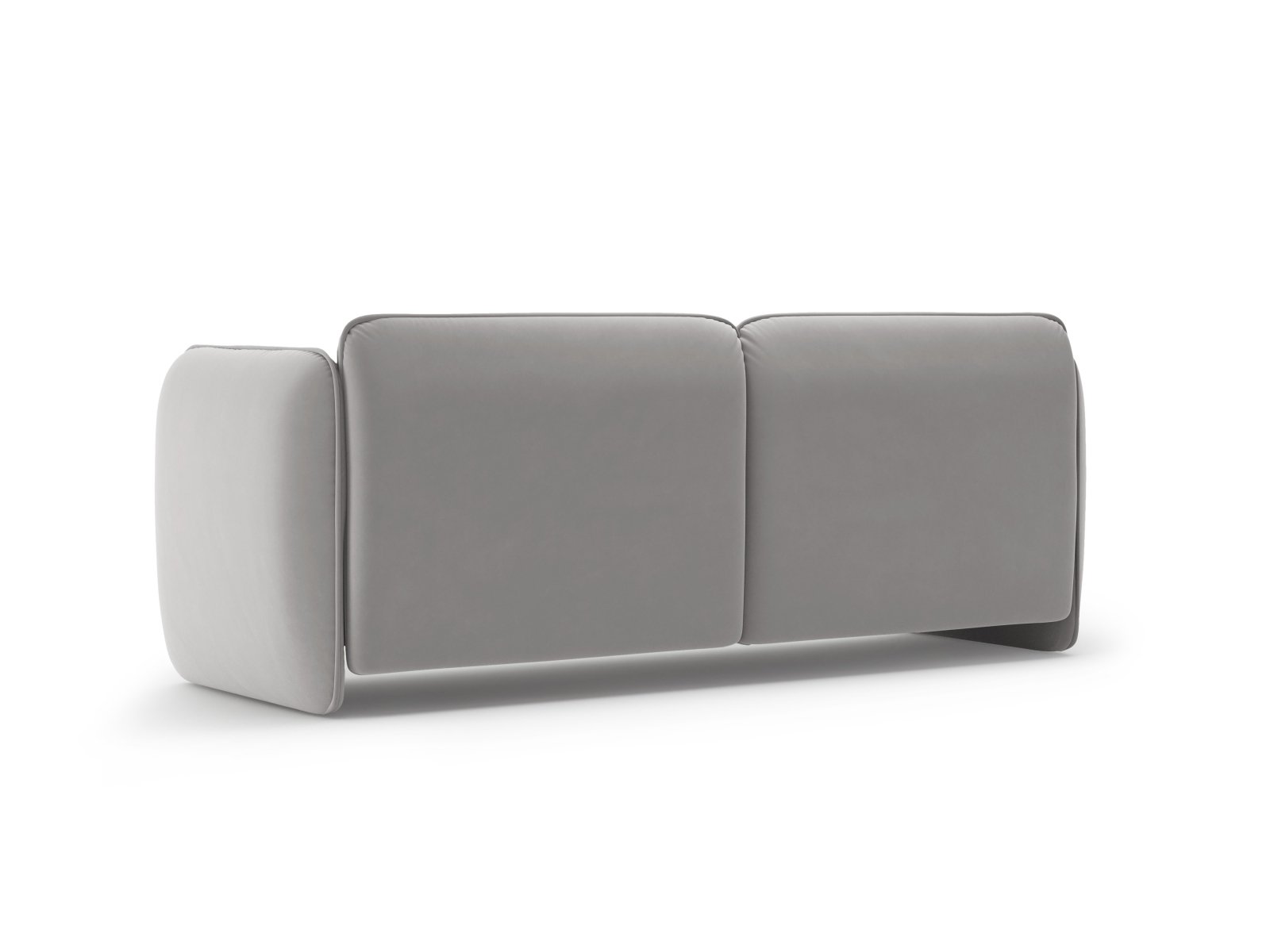 Sofa sametová 3-místná GEORGIA světle šedá