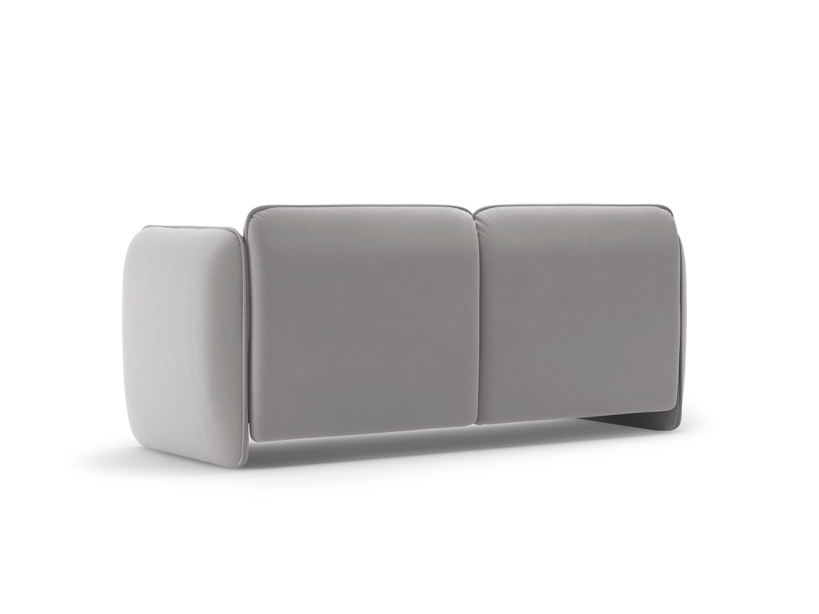 Sofa sametová 2-osobová GEORGIA světle šedá
