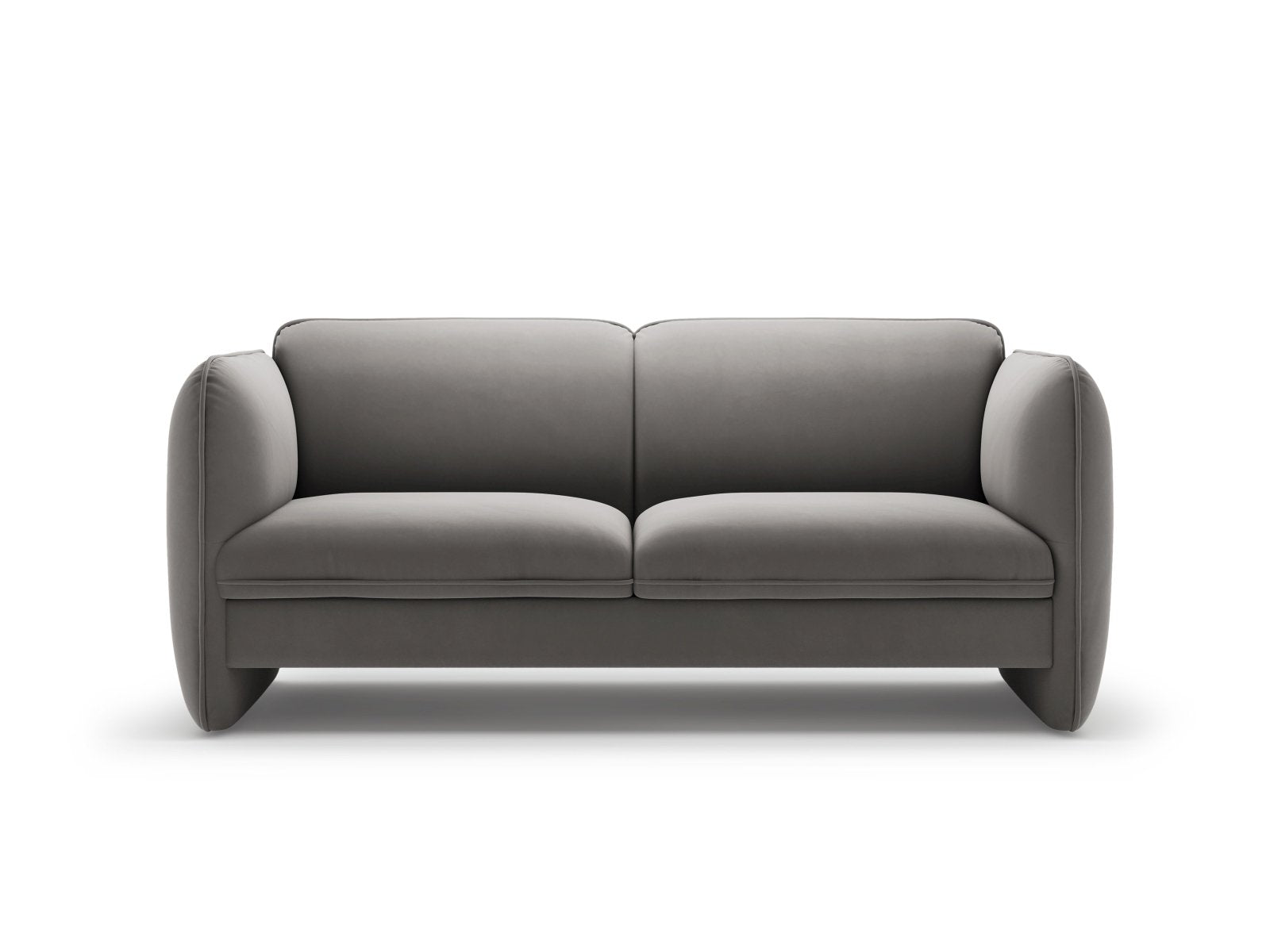 Sofa sametová 2-osobová GEORGIA tmavě šedá