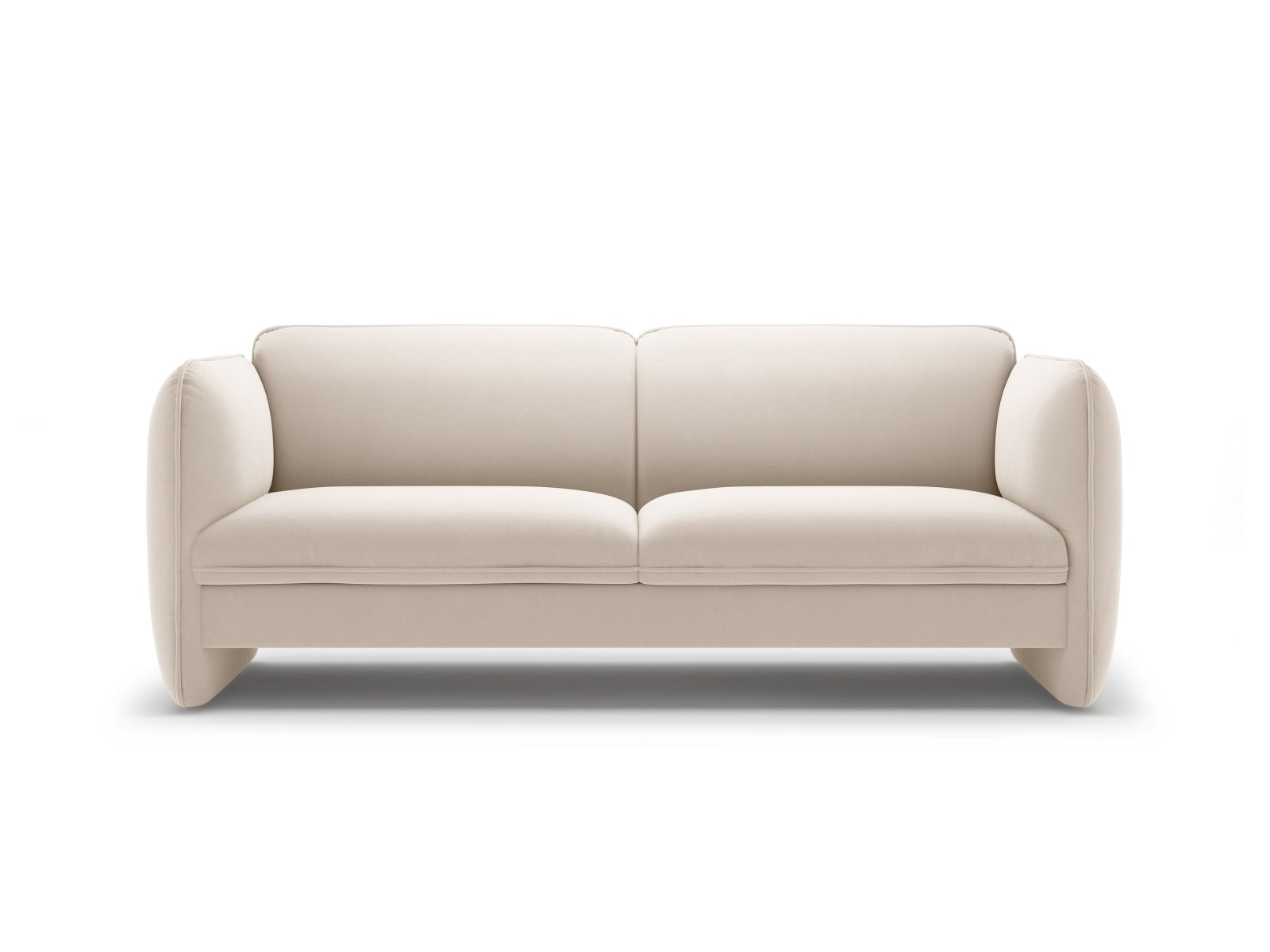 Sofa sametová 3-osobová GEORGIA slonová kost