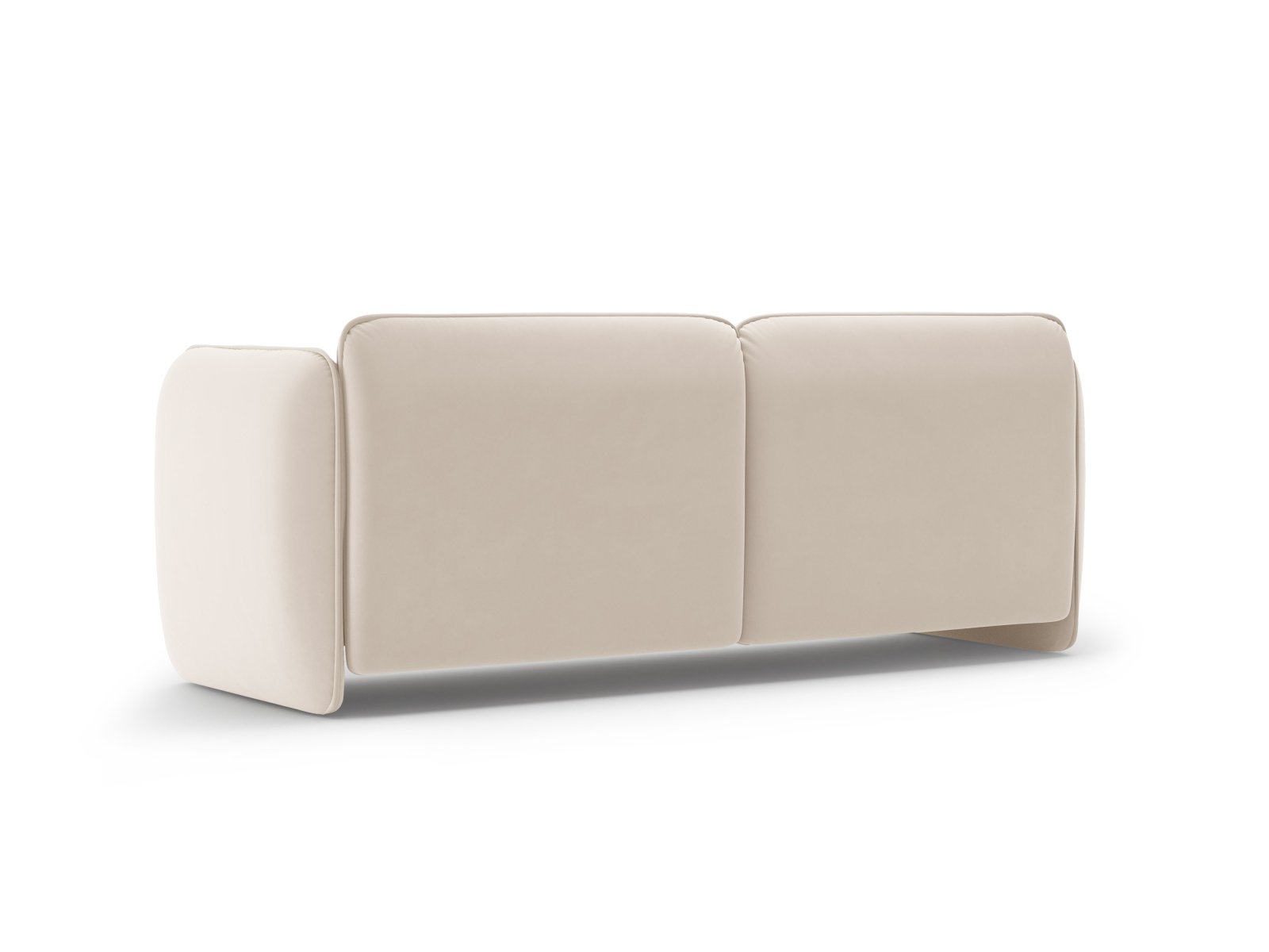 Sofa sametová 3-osobová GEORGIA slonová kost