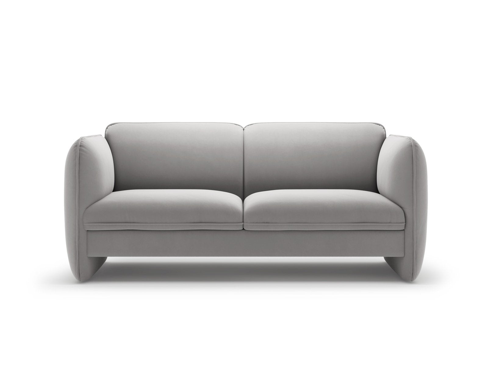 Sofa sametová 2-osobová GEORGIA světle šedá