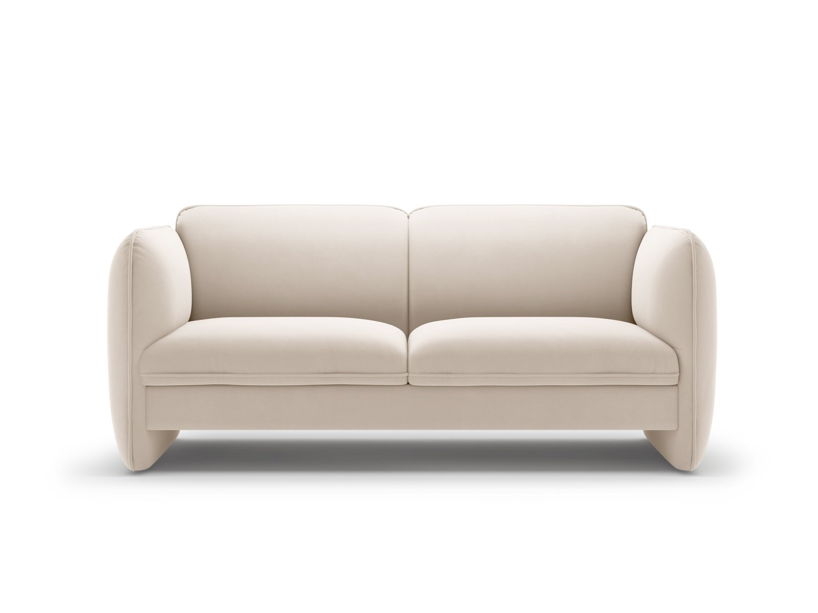 Sofa sametová 2-osobová GEORGIA slonová kost