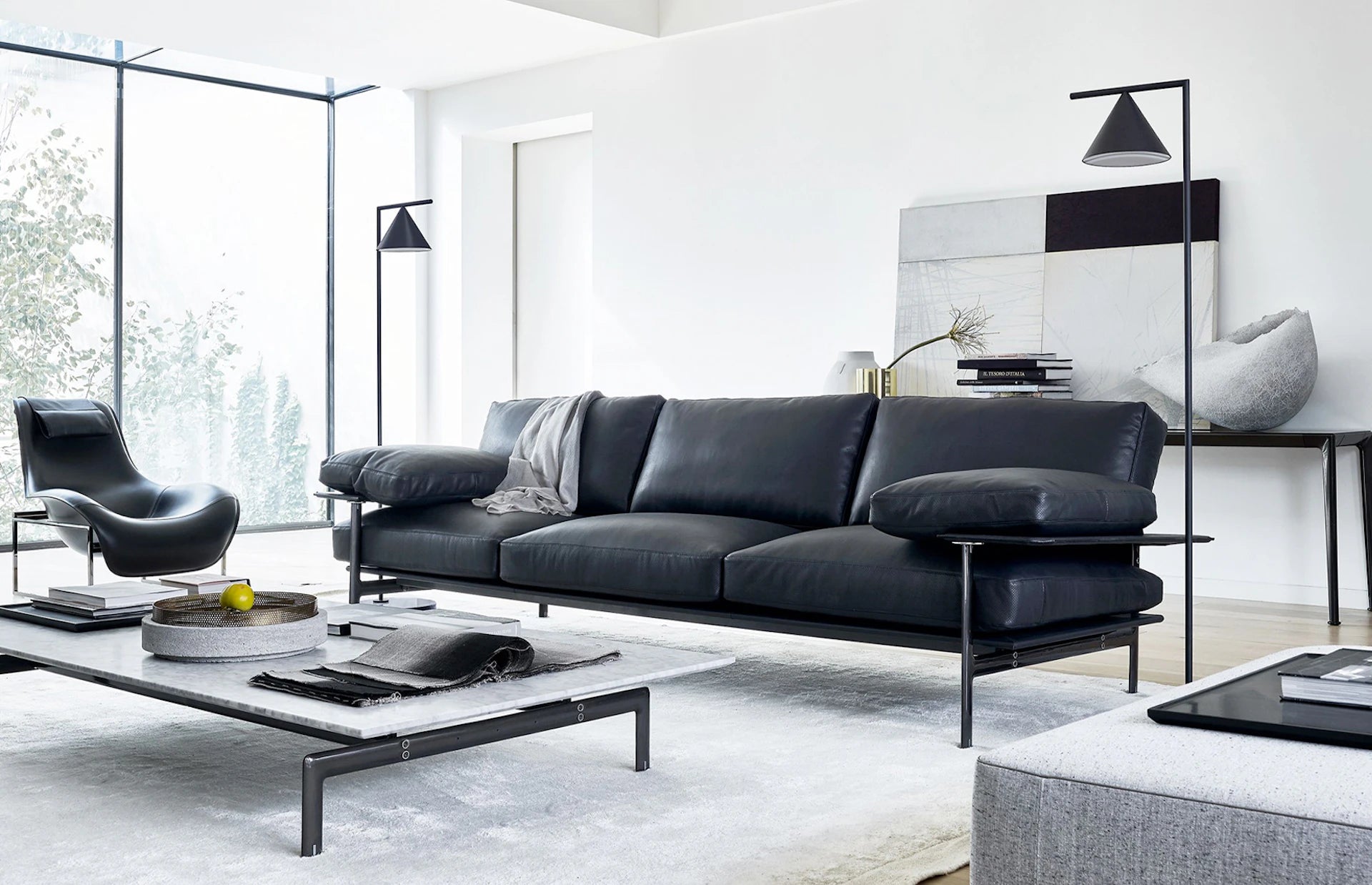 Stojací lampa CAPTAIN FLINT šedá