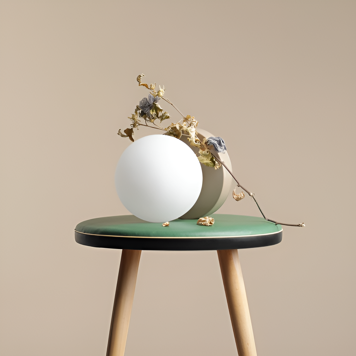 Stolní lampa BALL béžová