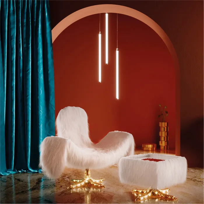 Cocks armchair light pink fur