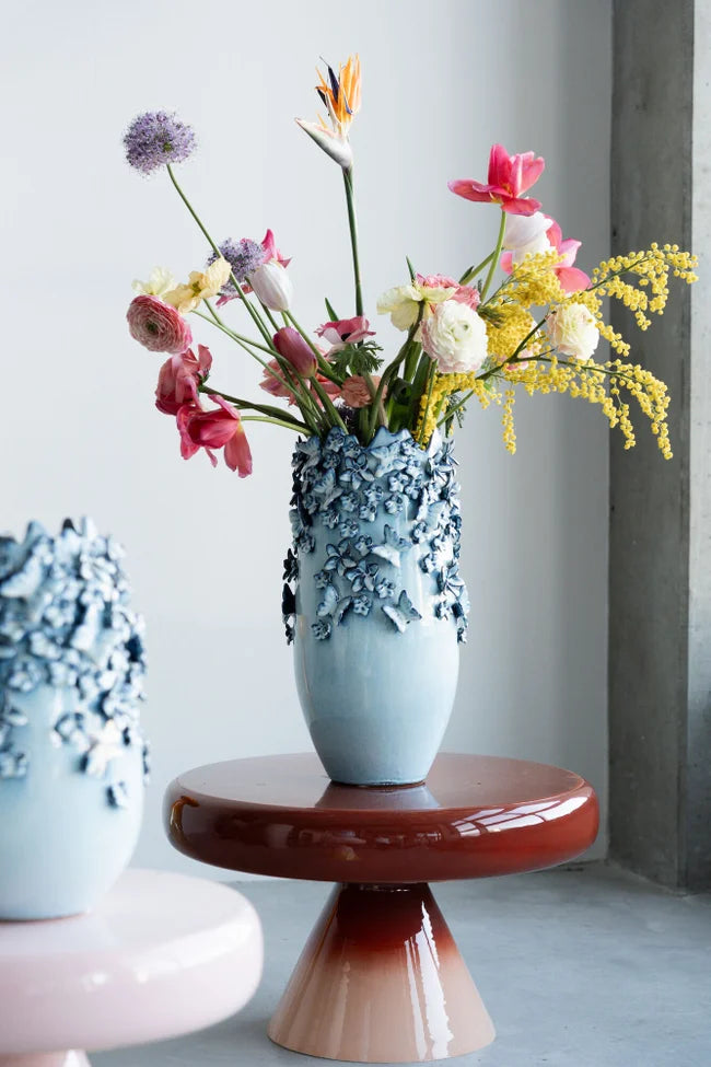 Kávový stolek RICI červený s oranžovým