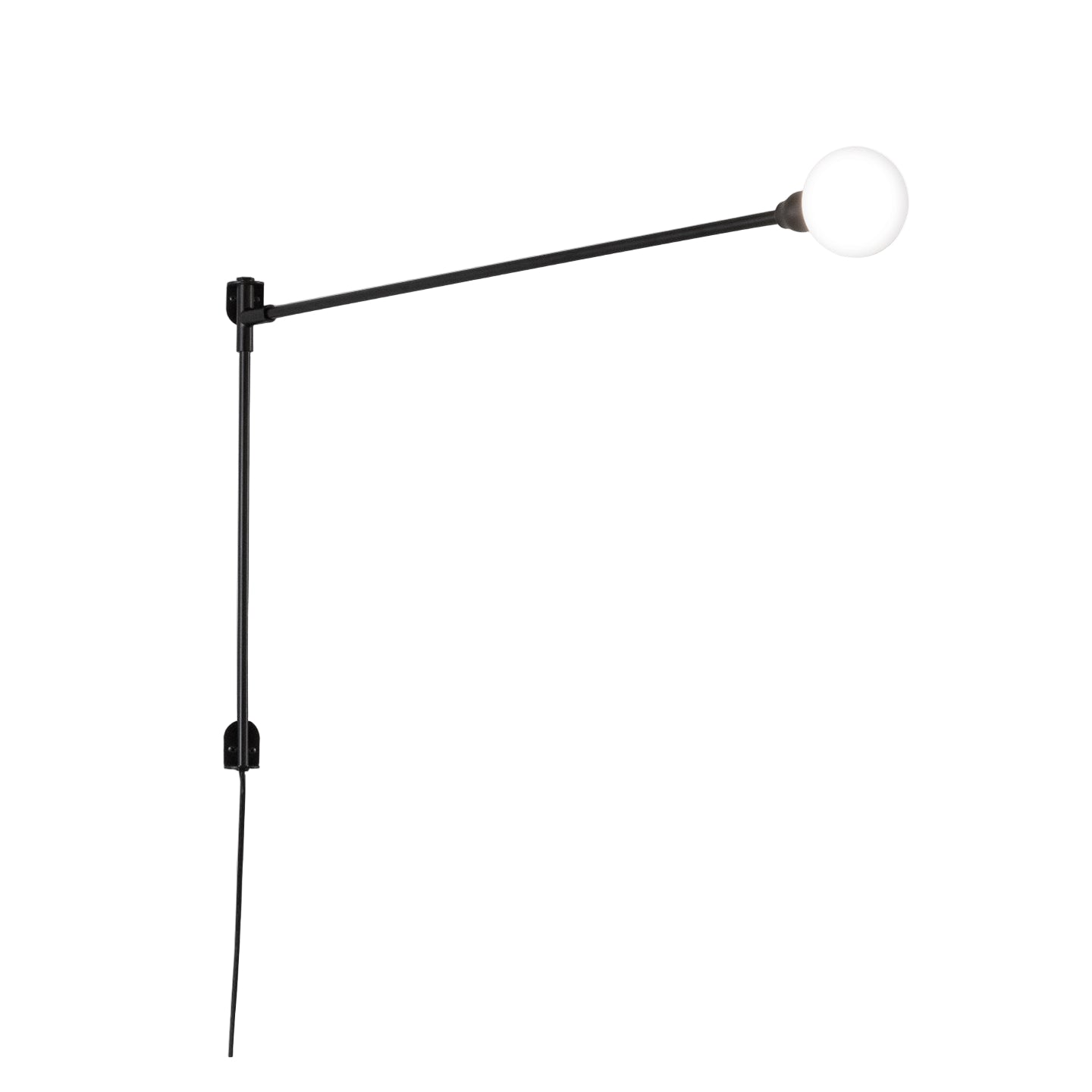 Wall lamp with arm POTENCE PIVOTANTE black