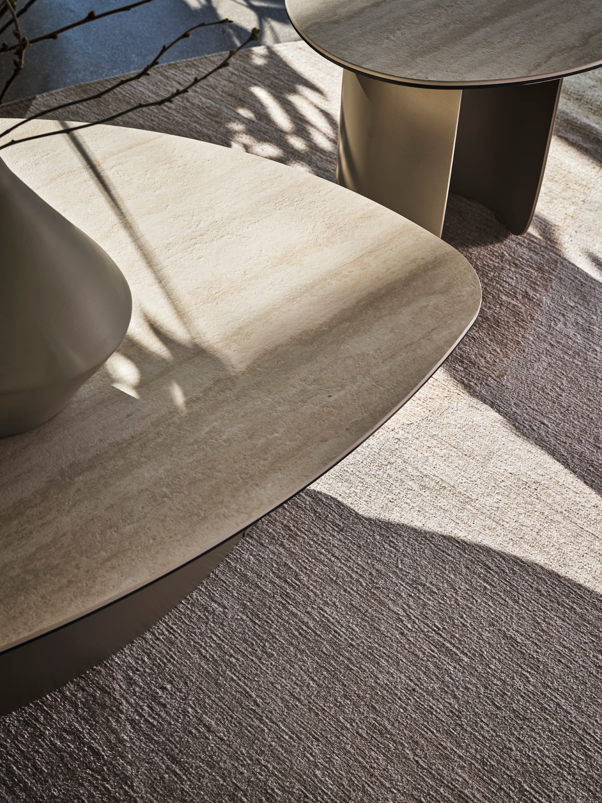 TWINS Cream Side Table