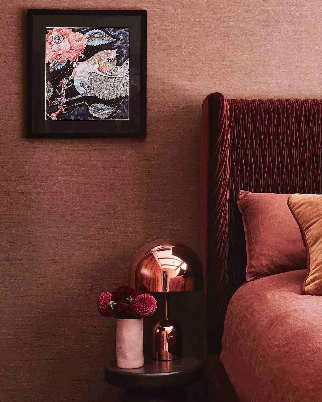 Stolní lampa BELL měděná