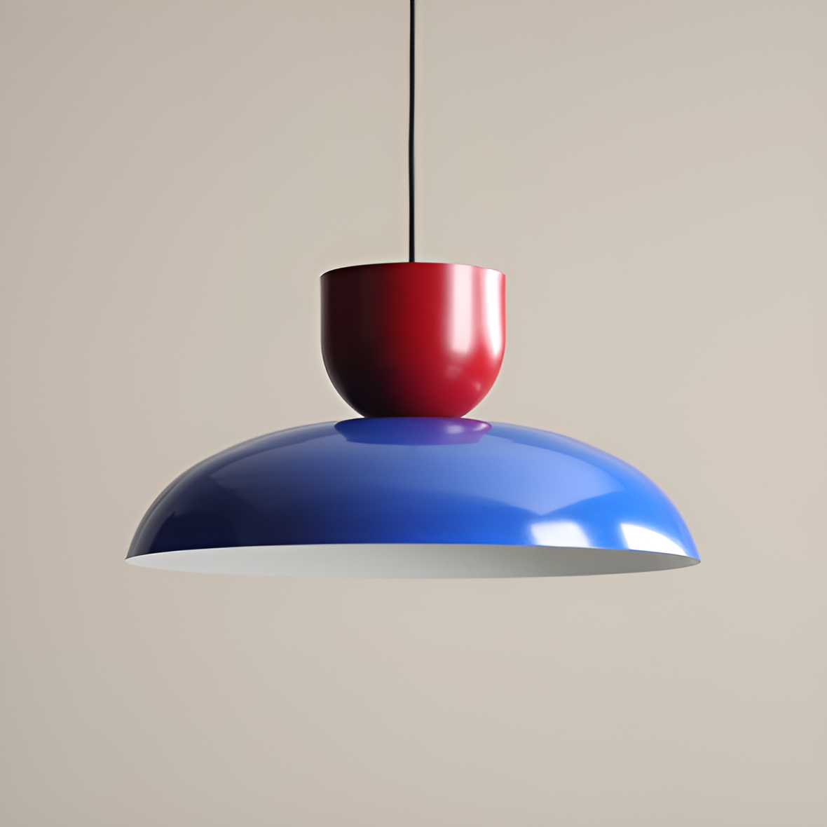 Lampa wisząca ELLA niebieski z czerwonym, marka Artera