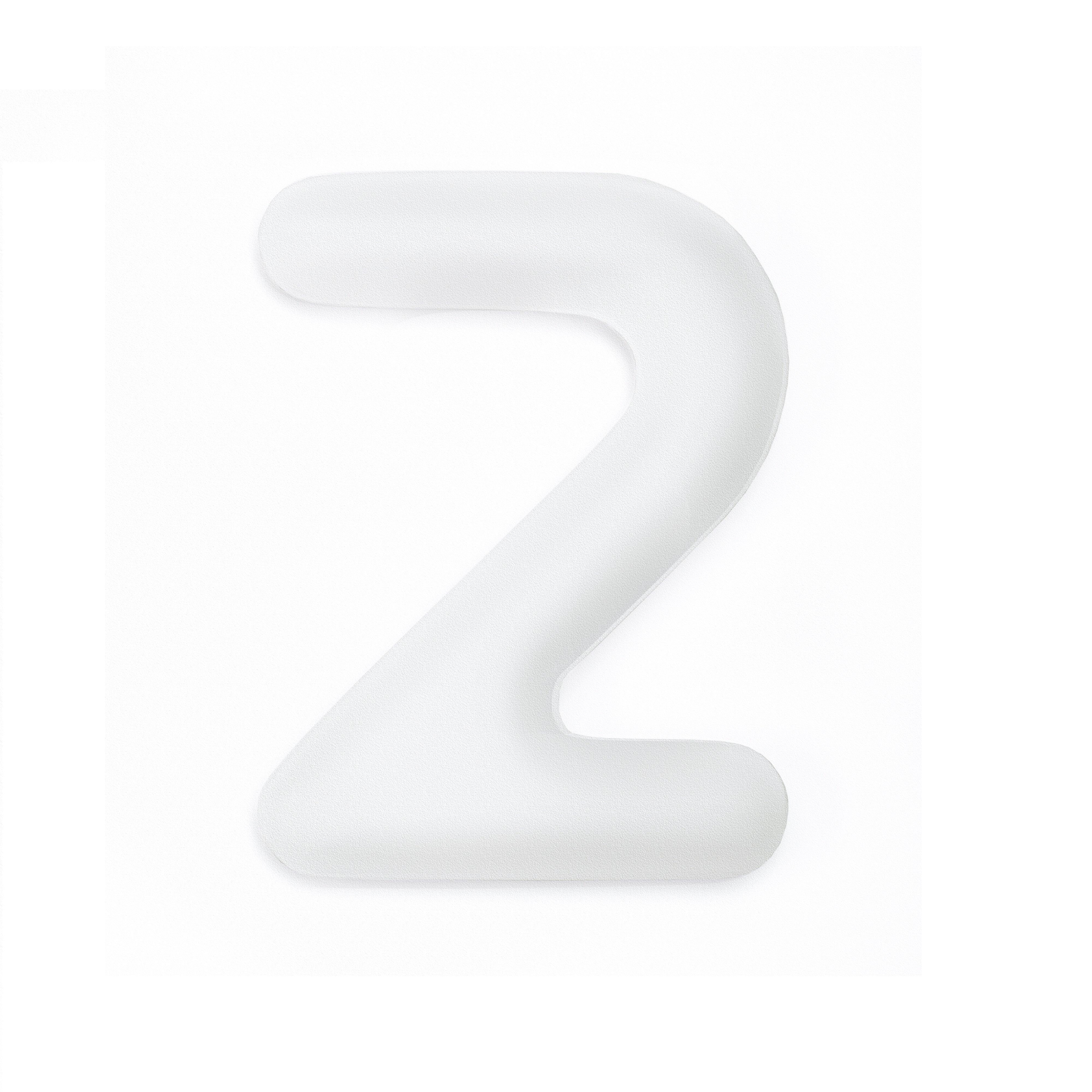 Dekoracja litera alfabetu FIDU biały mat Zieta Studio 2 Eye on Design