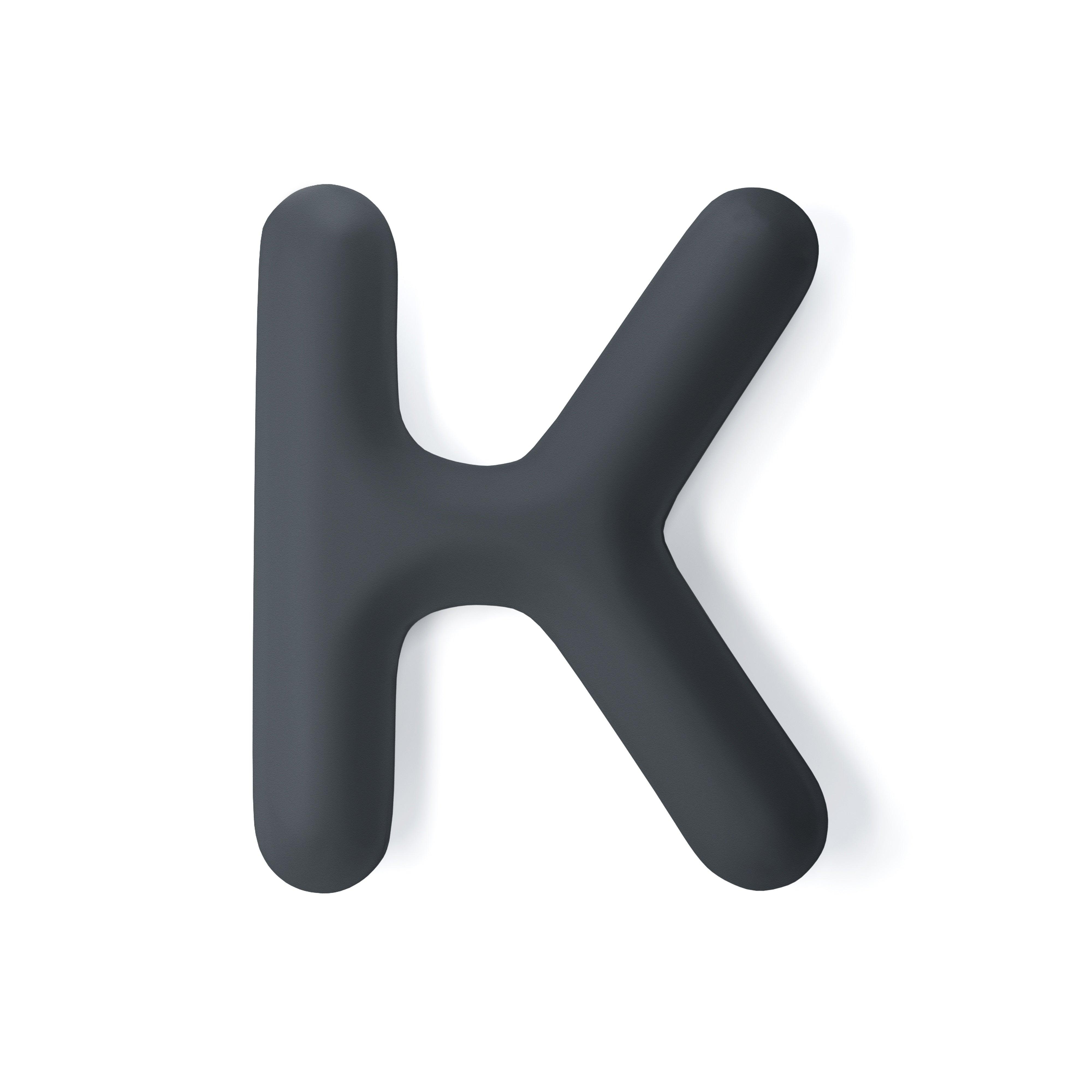 Dekoracja litera alfabetu FIDU grafitowy szary mat Zieta Studio K Eye on Design