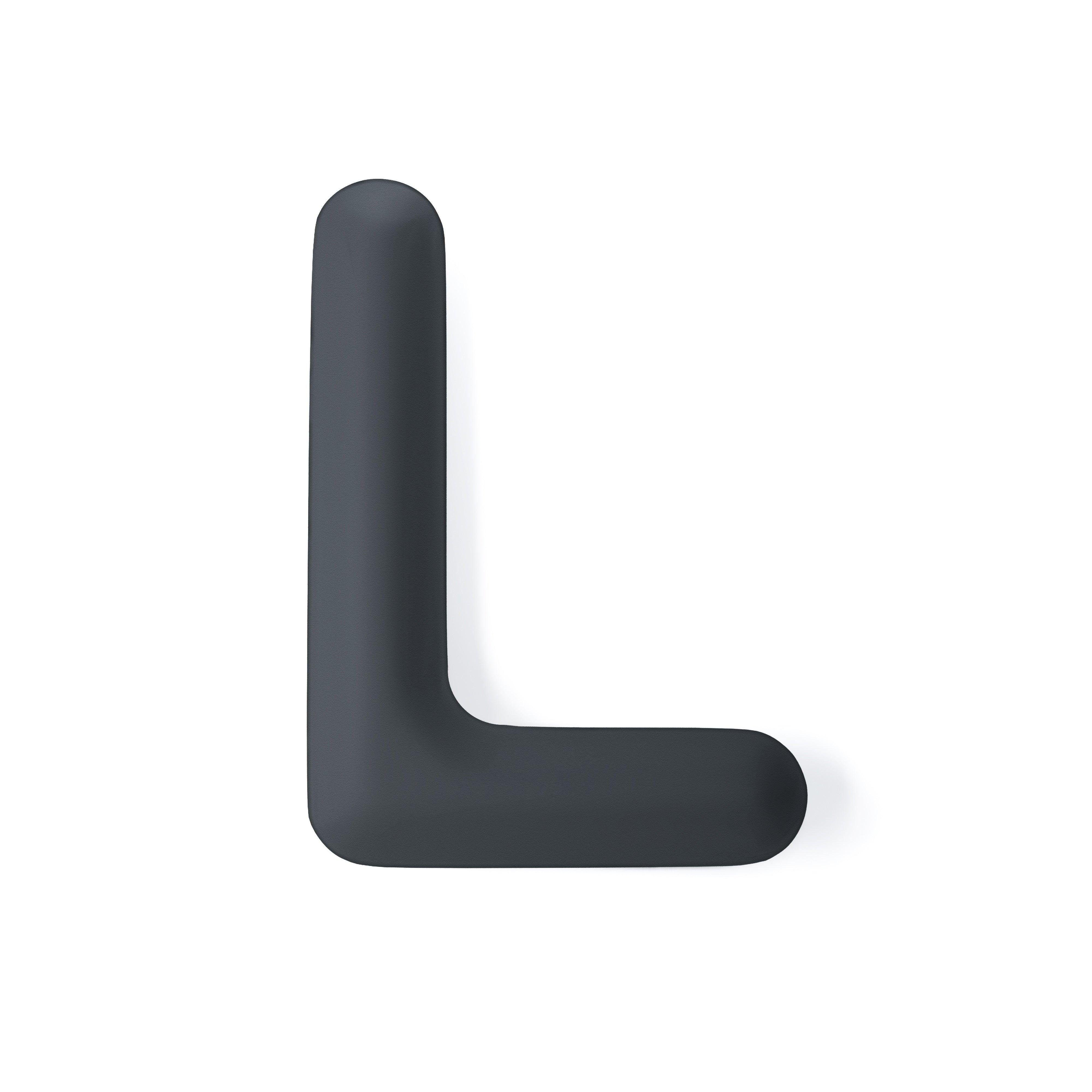 Dekoracja litera alfabetu FIDU grafitowy szary mat Zieta Studio L Eye on Design