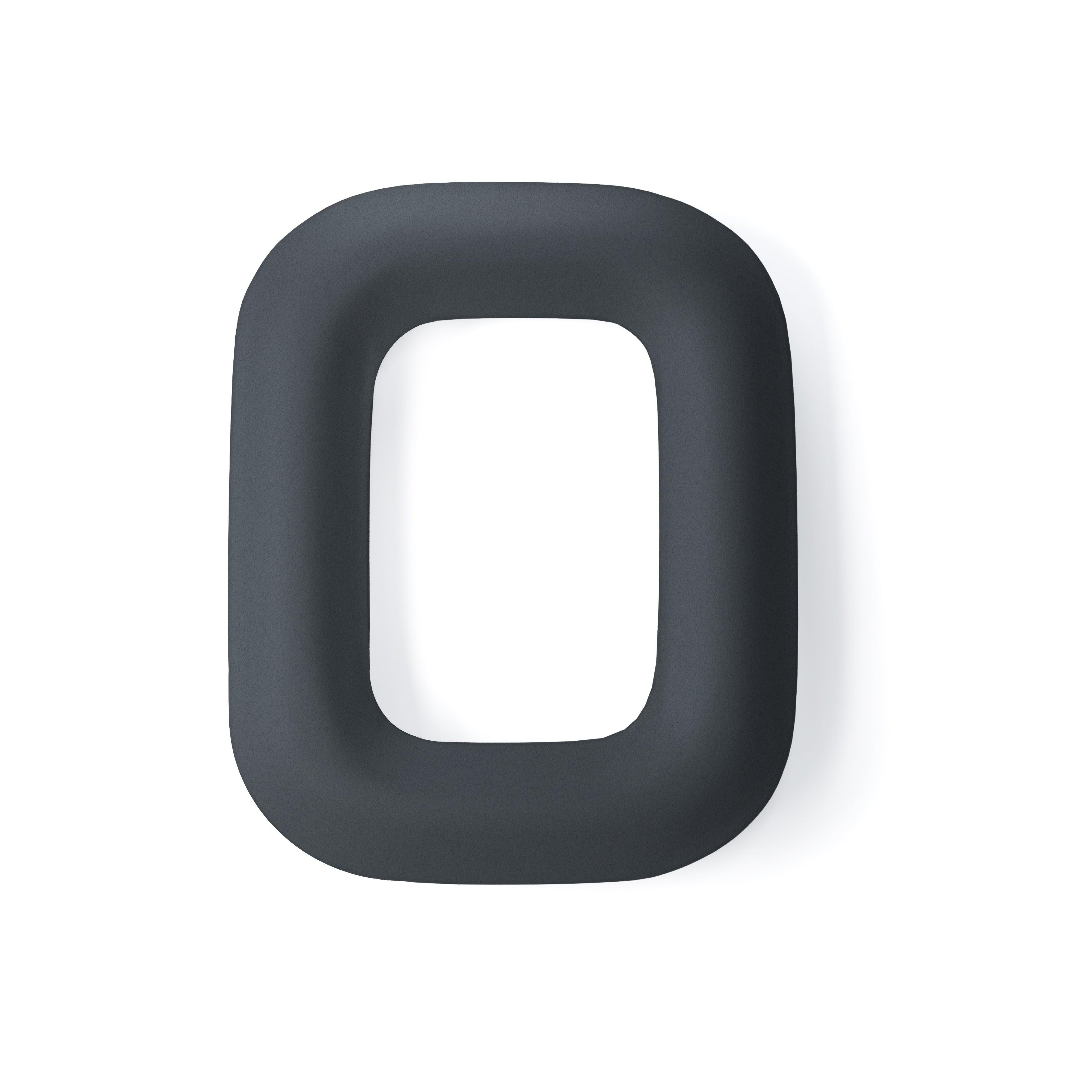 Dekoracja litera alfabetu FIDU grafitowy szary mat Zieta Studio O Eye on Design