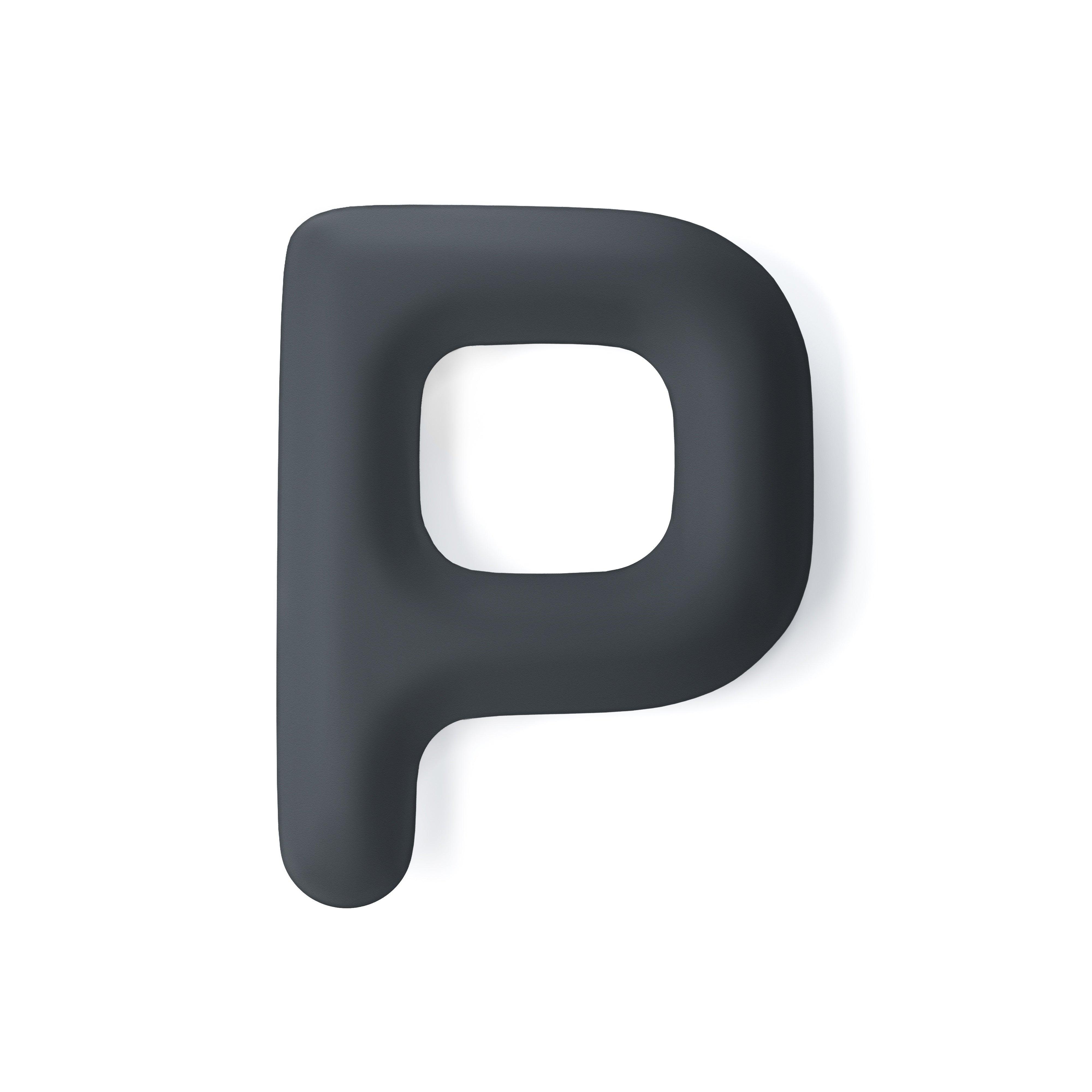 Dekoracja litera alfabetu FIDU grafitowy szary mat Zieta Studio P Eye on Design
