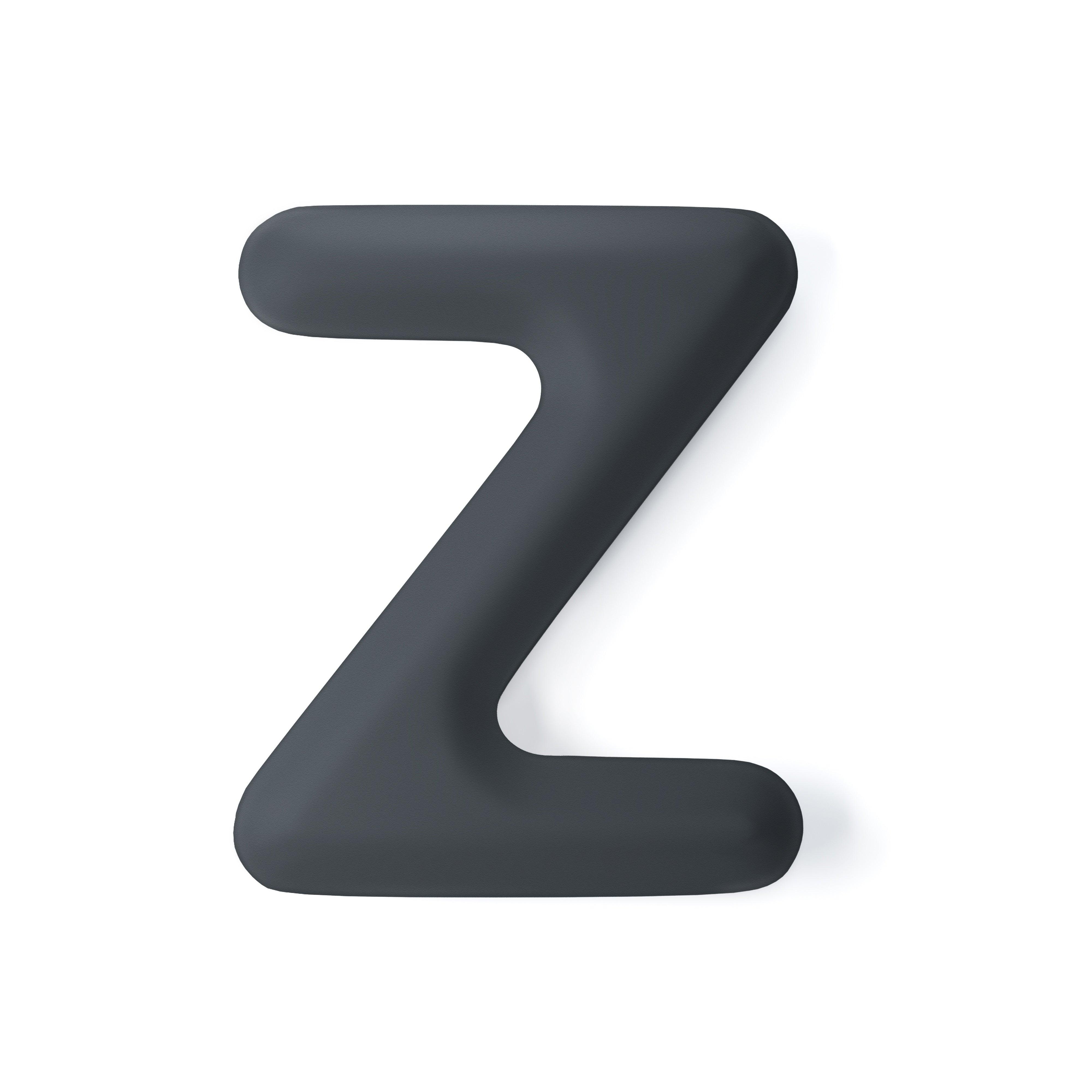 Dekoracja litera alfabetu FIDU grafitowy szary mat Zieta Studio Z Eye on Design