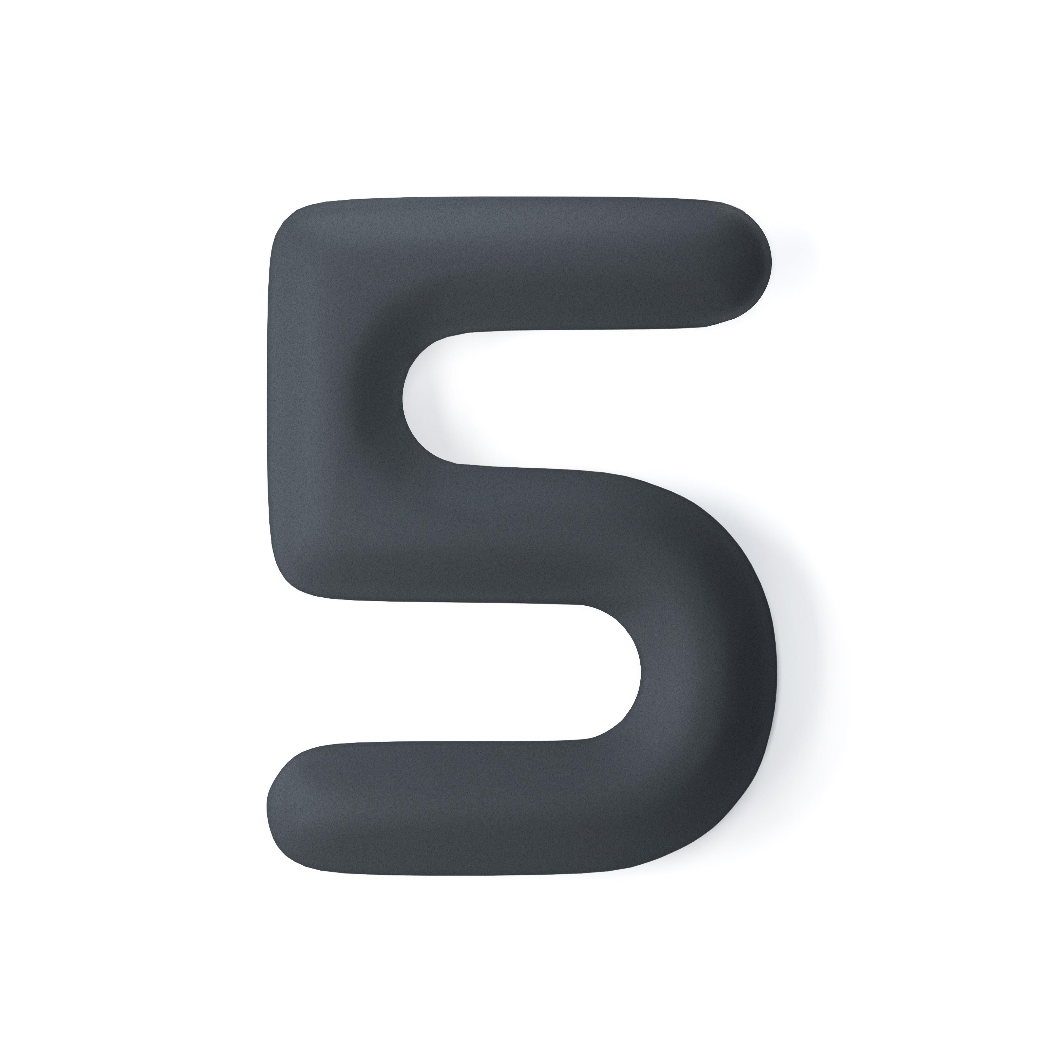 Dekoracja litera alfabetu FIDU grafitowy szary mat Zieta Studio 5 Eye on Design