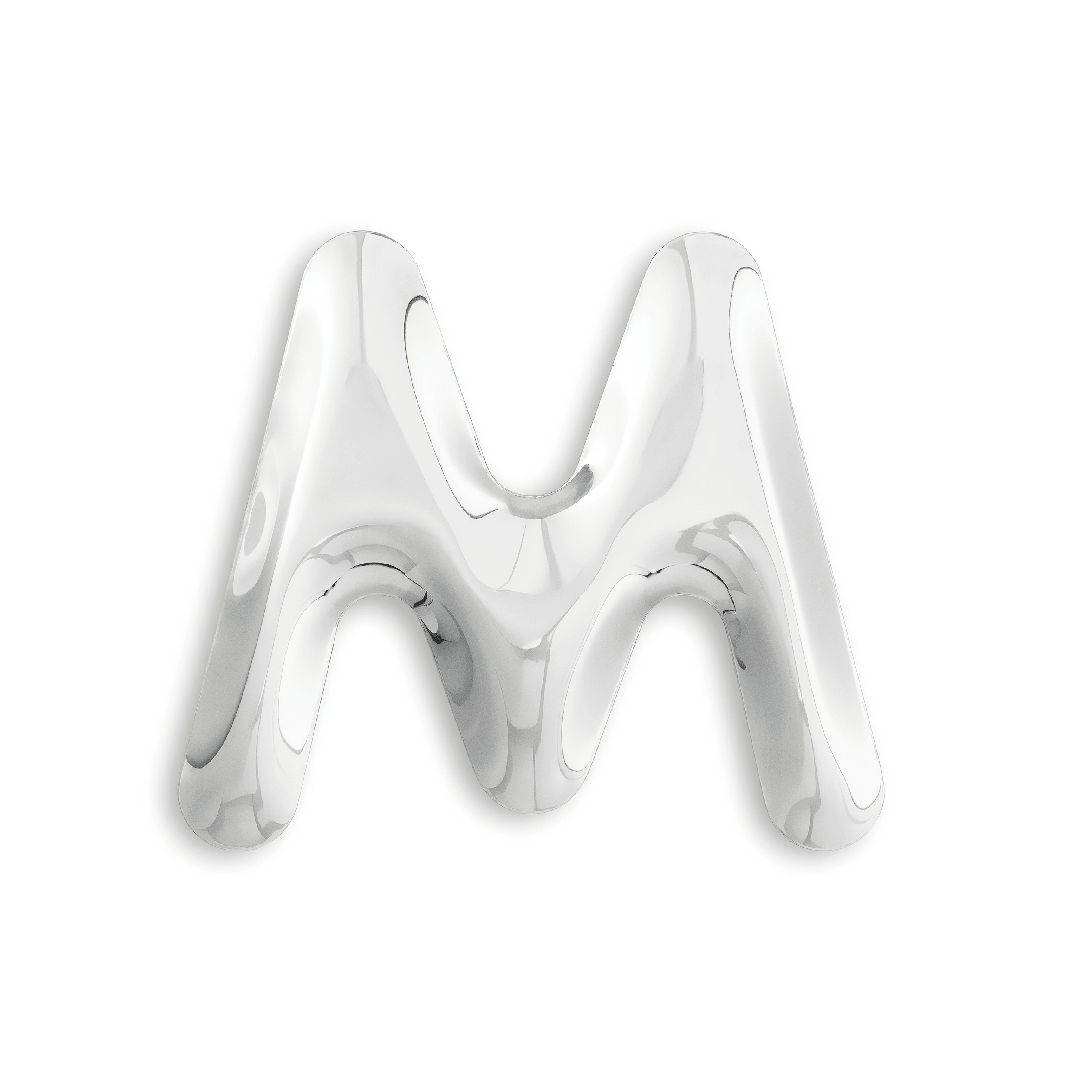 Dekoracja litera alfabetu FIDU inox Zieta Studio M Eye on Design