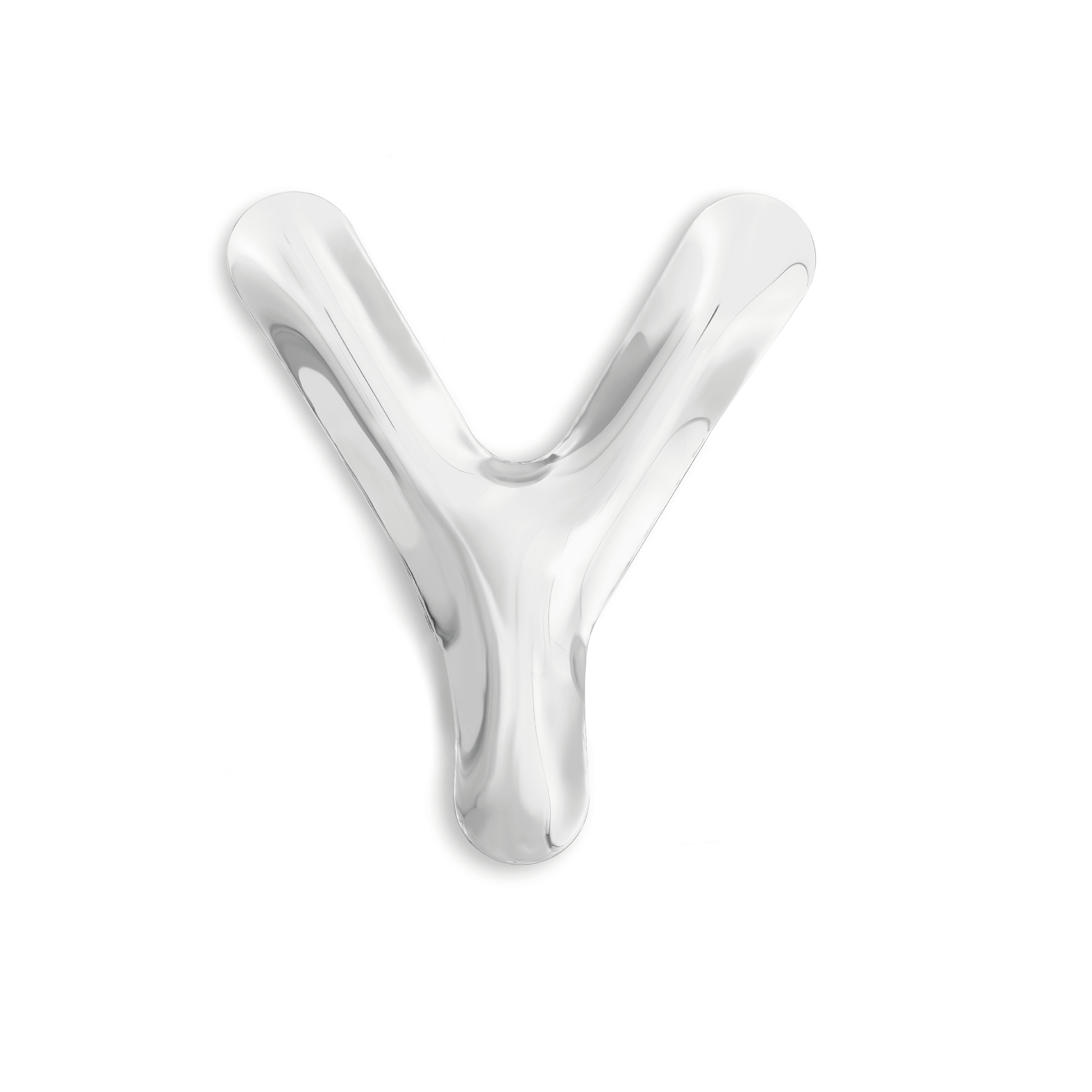 Dekoracja litera alfabetu FIDU inox Zieta Studio Y Eye on Design