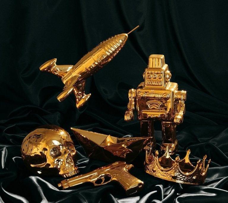 Dekoracja MEMORABILIA MY ROBOT złoty Seletti Eye on Design