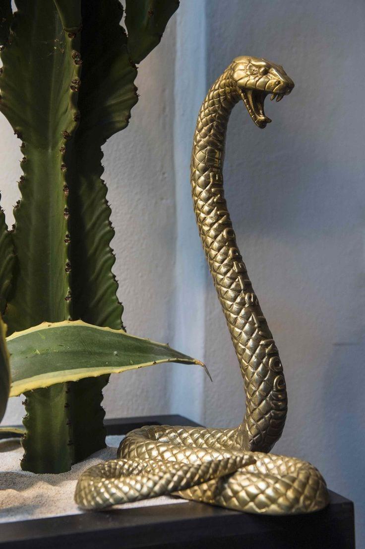 Dekoracja WUNDERKAMMER SNAKE złoty Seletti Eye on Design