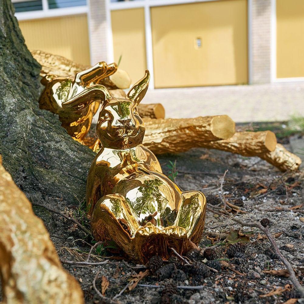 Dekoracyjna skarbonka BUNNY BELLY złoty Pols Potten Eye on Design