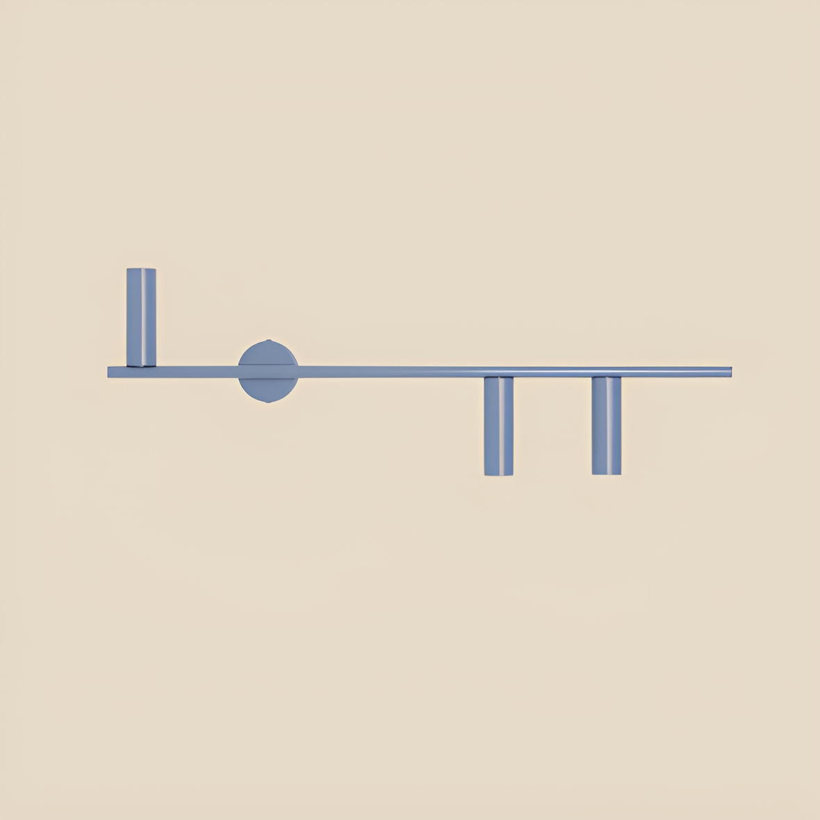 Pravostranný nástěnný svítidlo TREVO TRIO modré