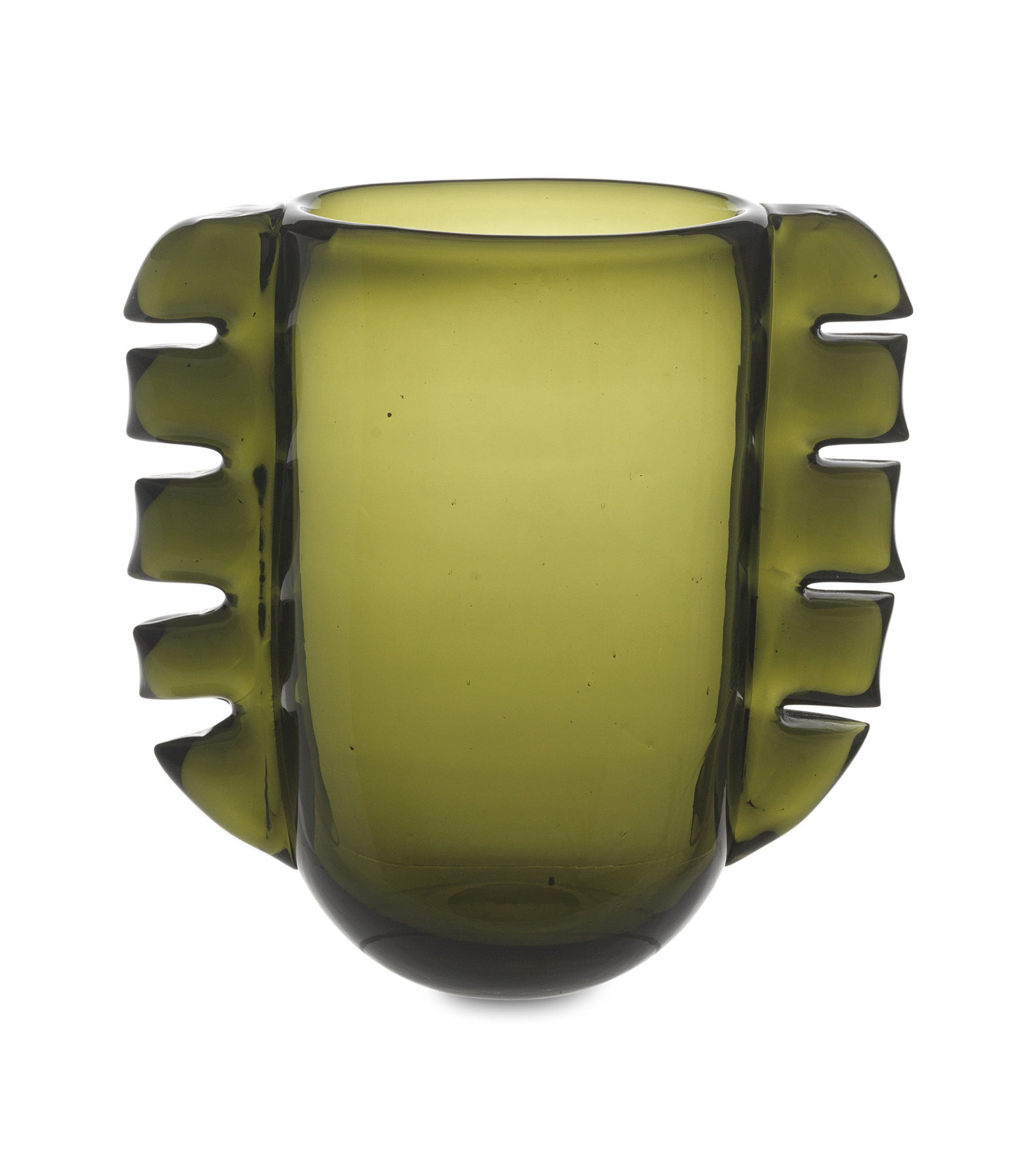 ALAS Green Moss Glass Vase