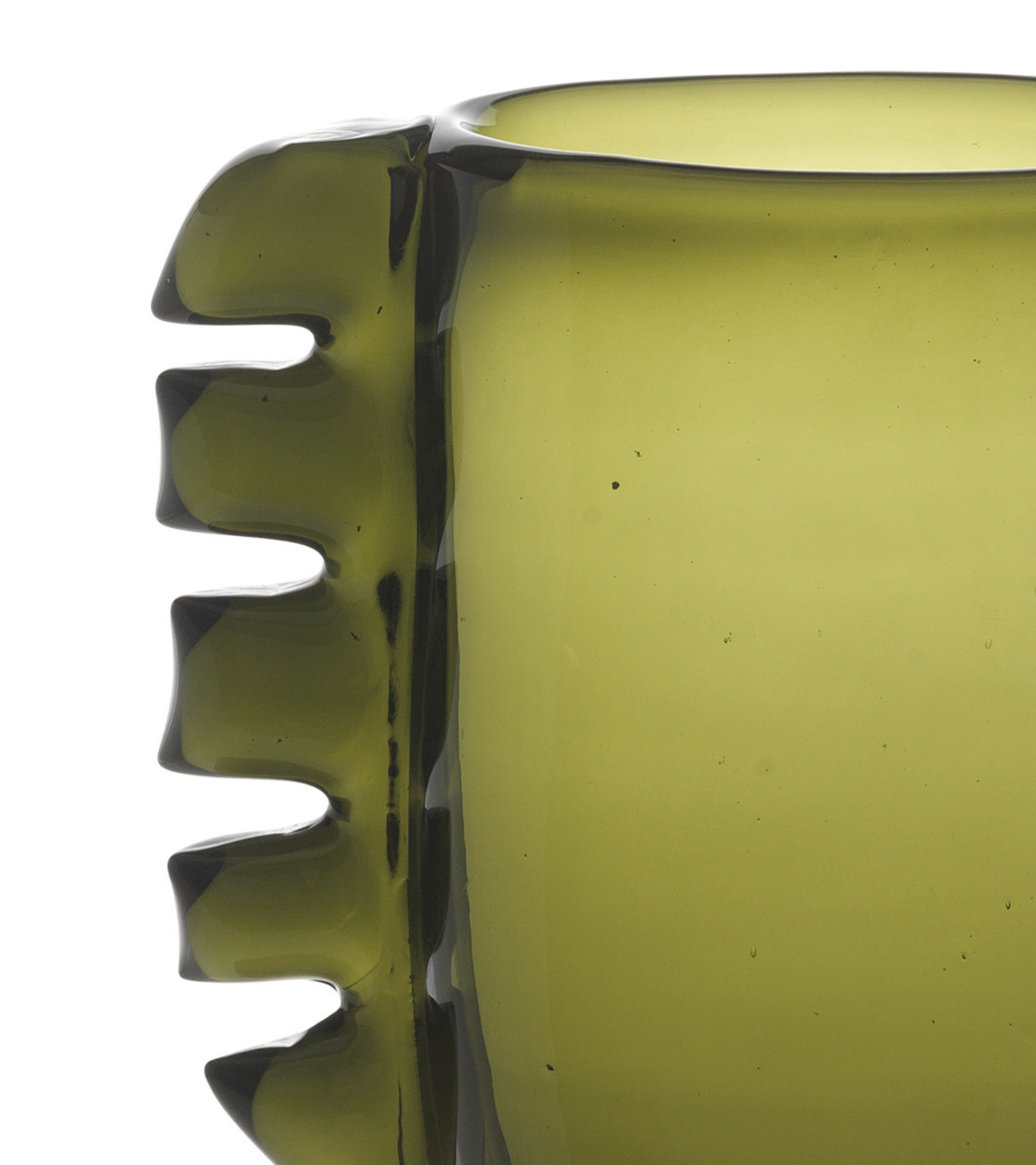 ALAS Green Moss Glass Vase