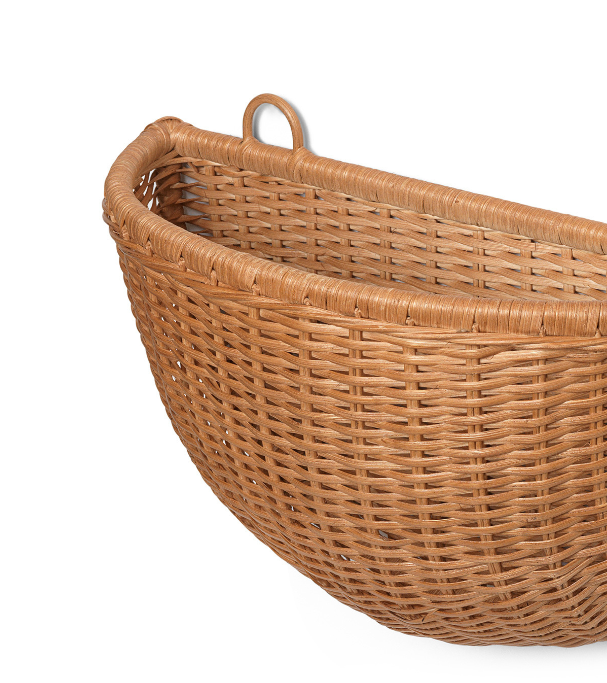 Braided Wall Pockets Hanging Basket Set woven rattan