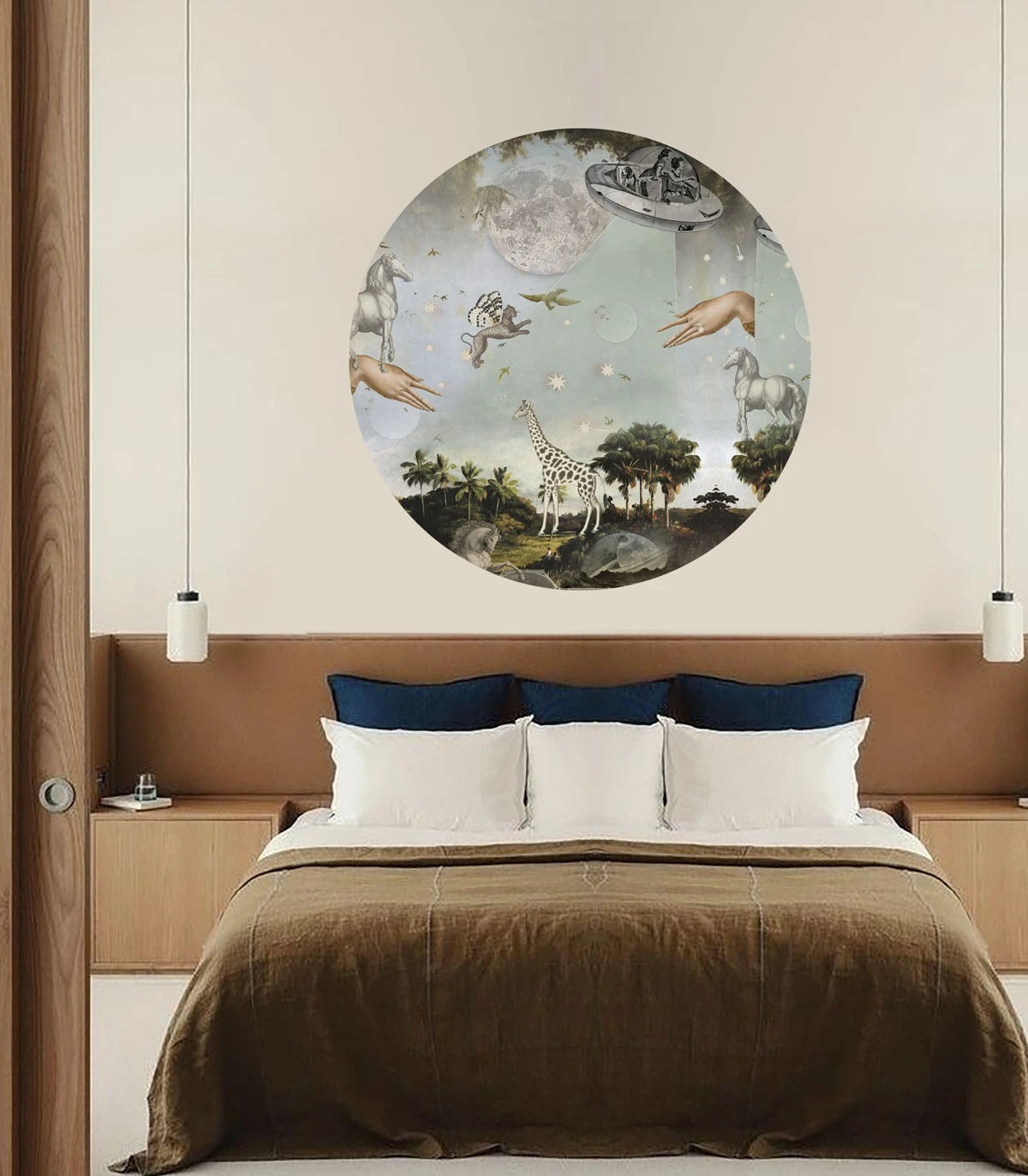 Nástěnná lampa DOTS LIGHTING - STARDUST SAFARI tmavě zelená s modrou