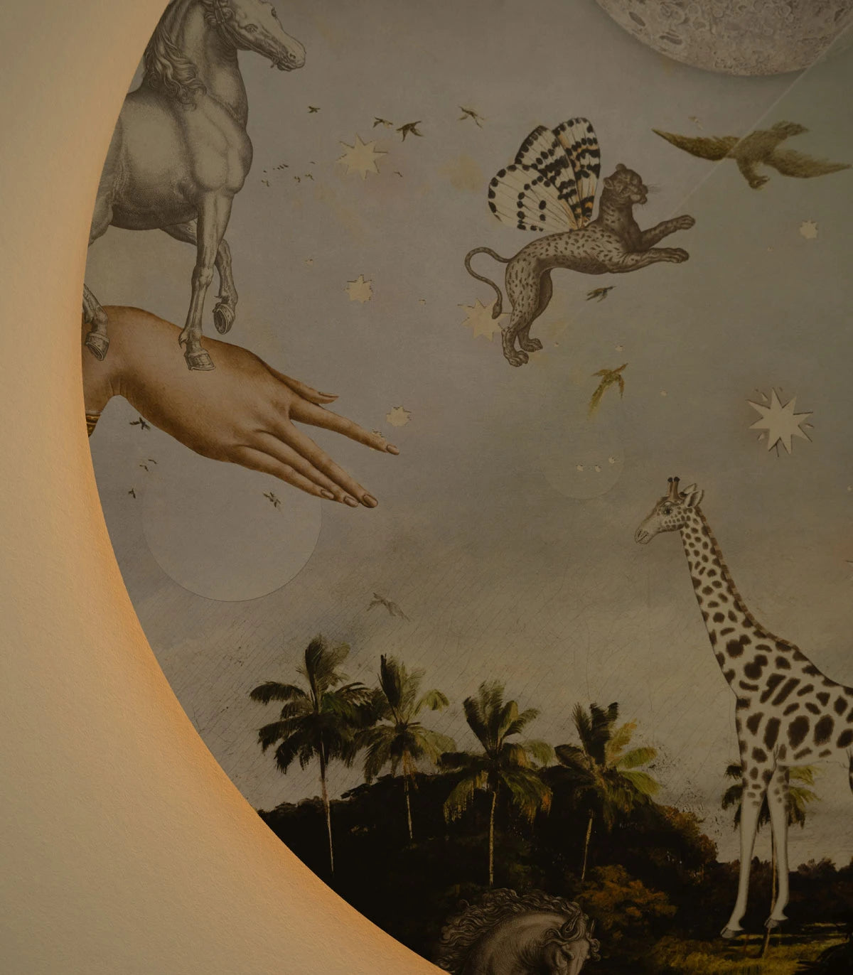 Nástěnná lampa DOTS LIGHTING - STARDUST SAFARI tmavě zelená s modrou