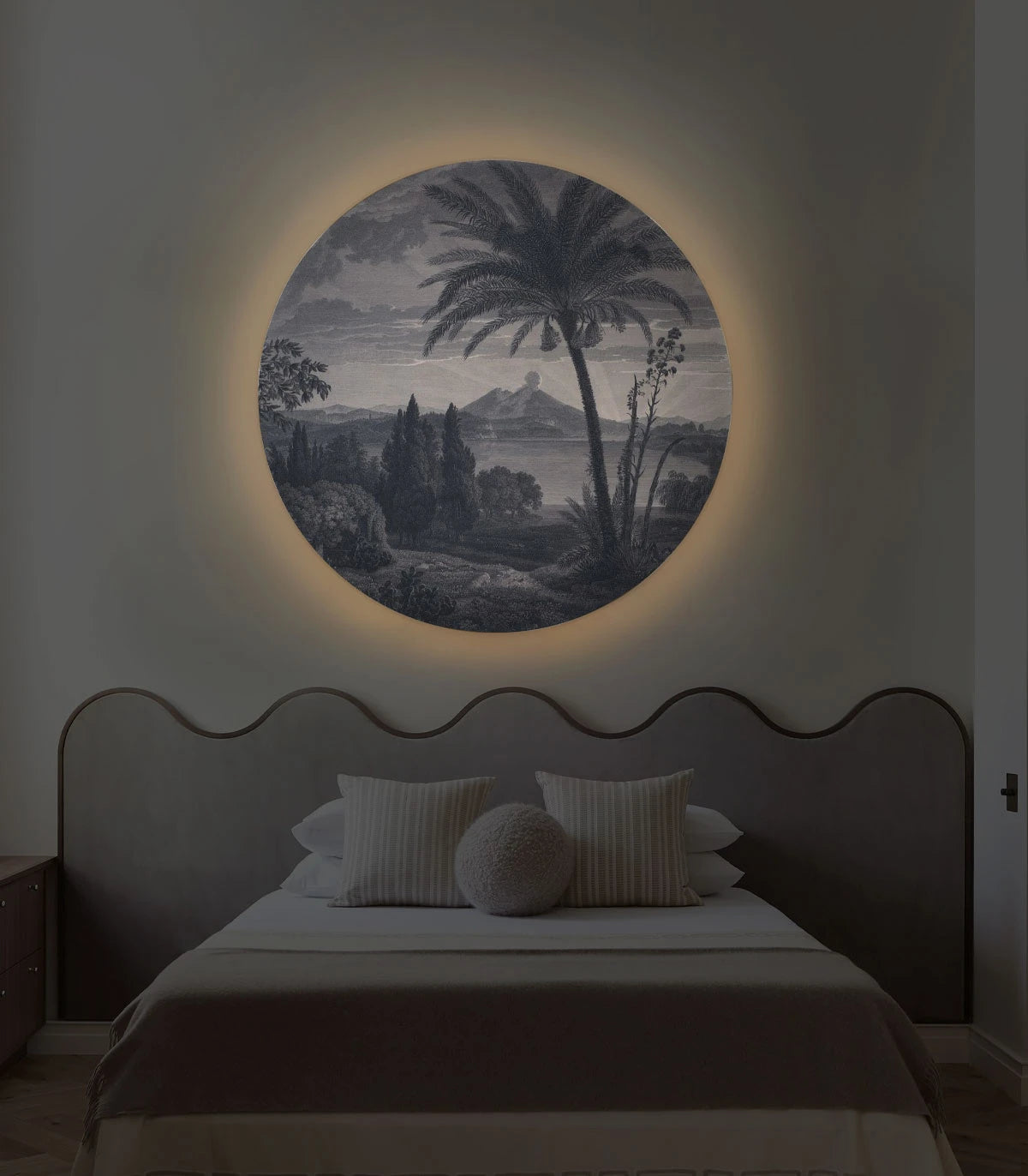 Nástěnná lampa DOTS LIGHTING - TROPICKÁ SOPKA VISTA ztlumená modrá