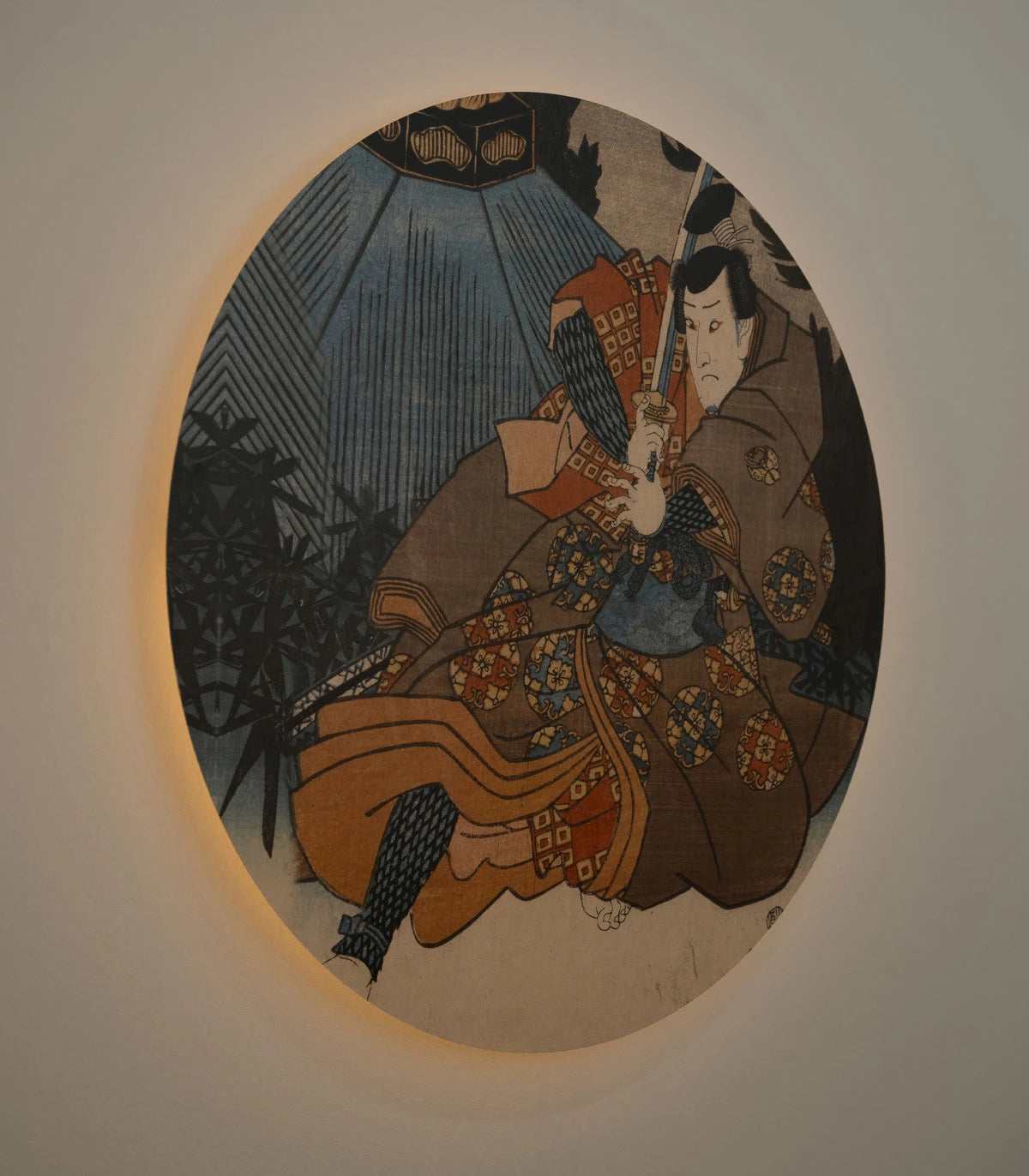 Nástěnná lampa DOTS LIGHTING - WARRIOR ETHOS béžová s modrou