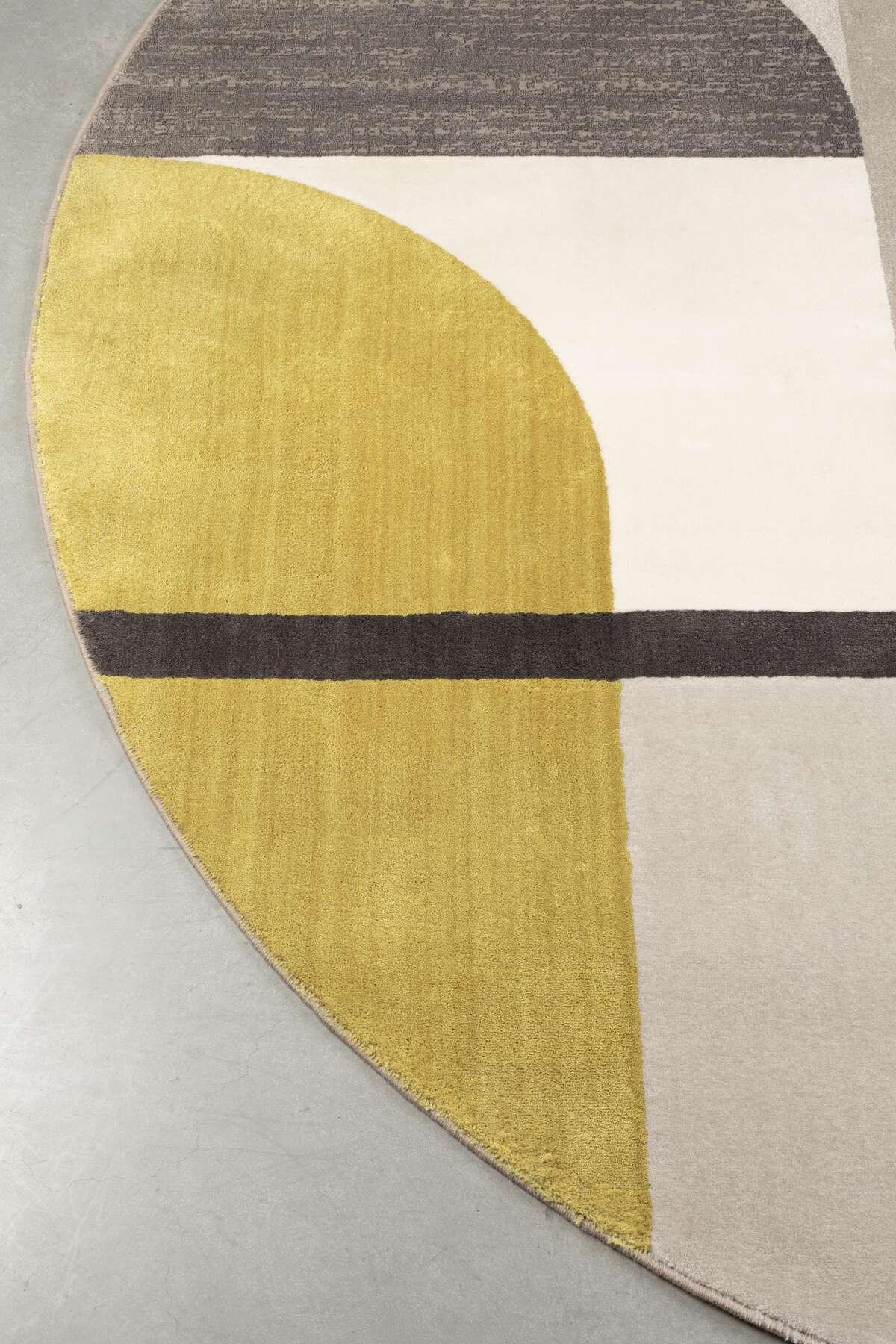 Dywan okrągły HILTON żółty - 240 cm Zuiver Eye on Design