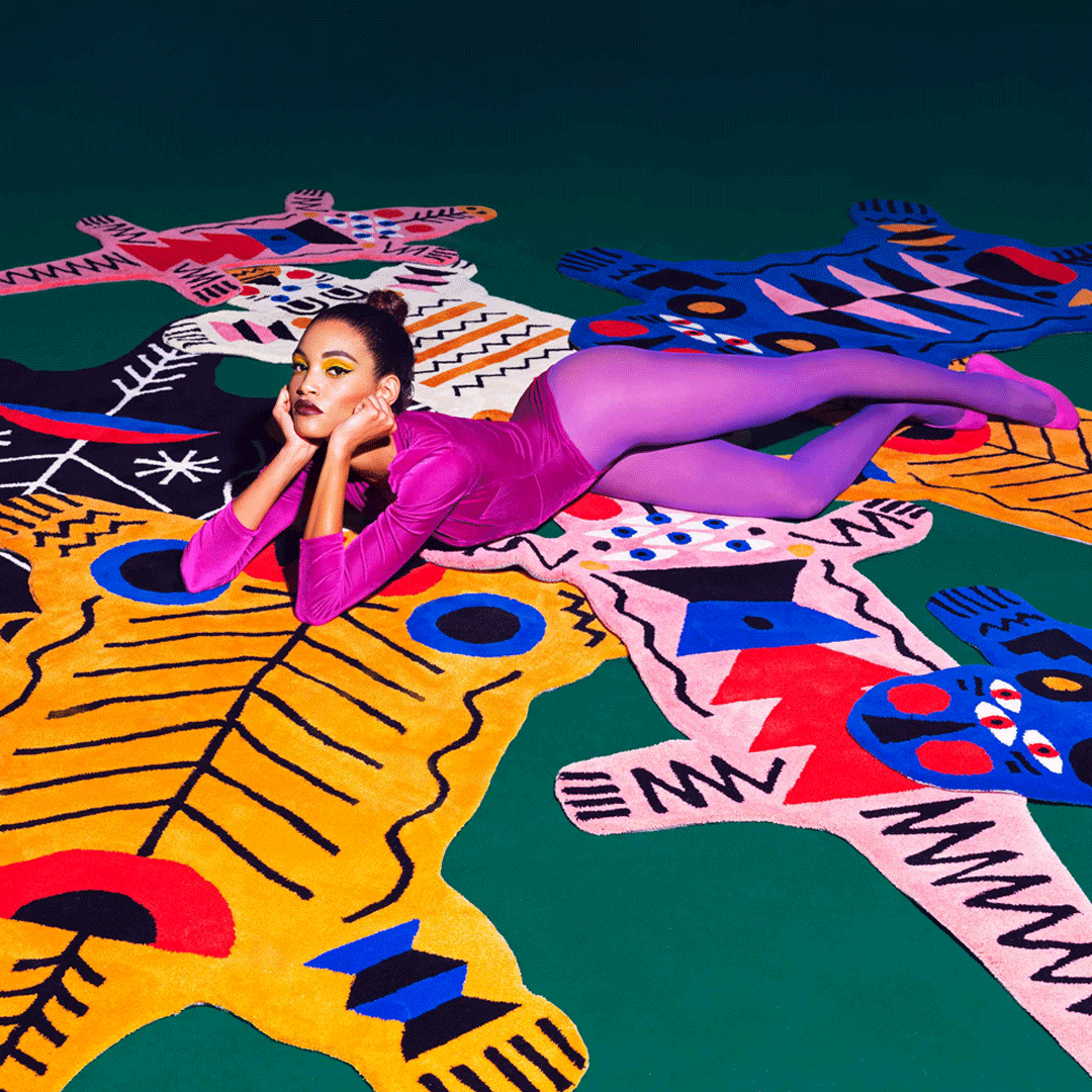 Dywan prostokątny COMPOSITION Qeeboo Eye on Design