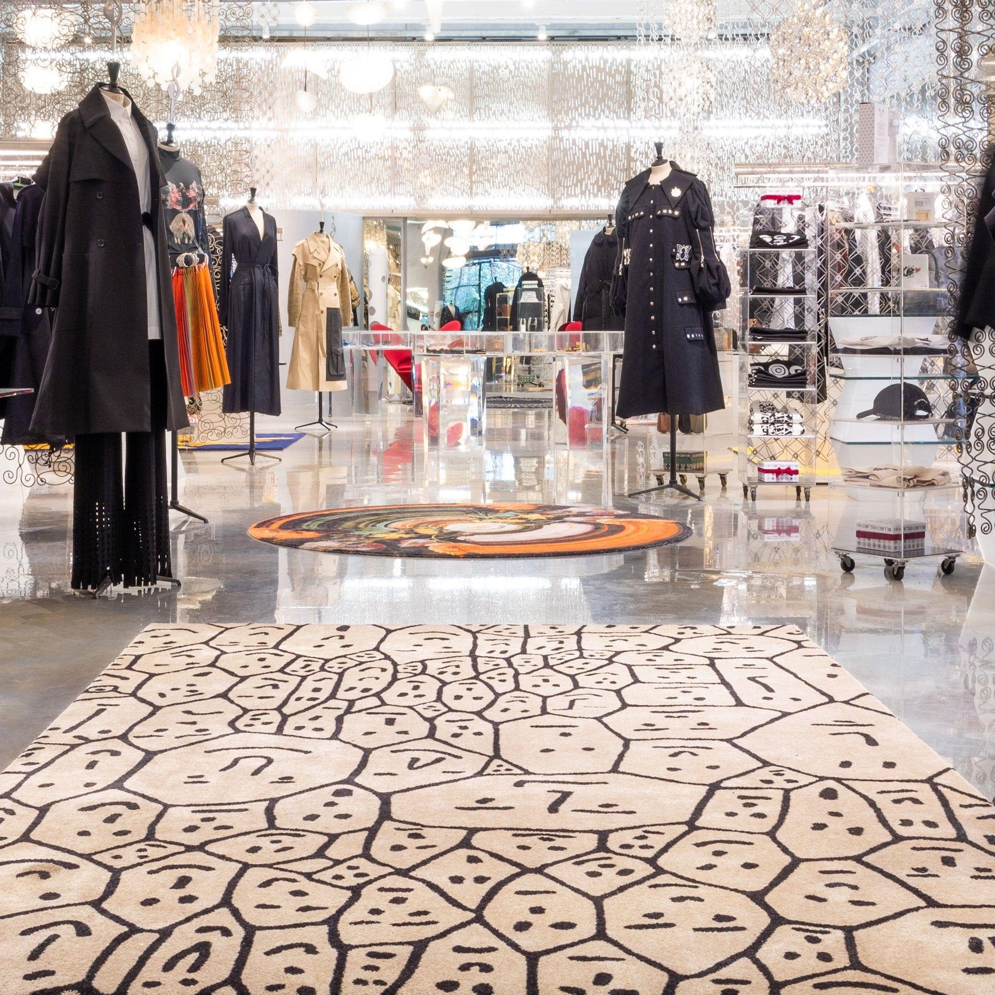 Dywan prostokątny PEOPLE beżowy Qeeboo Eye on Design