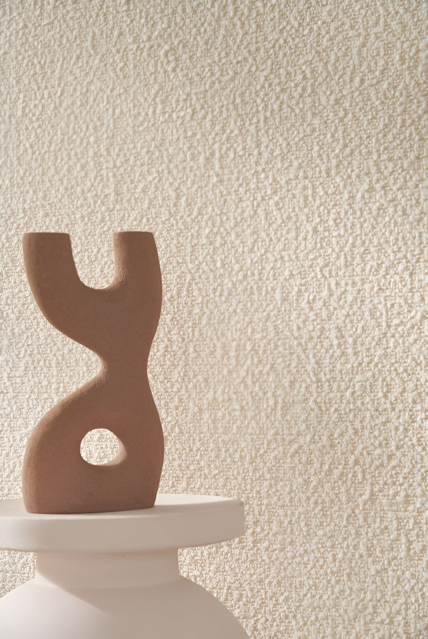 Textilní strukturovaná tapeta boucle ETREINTE - IVOIRE slonová kost