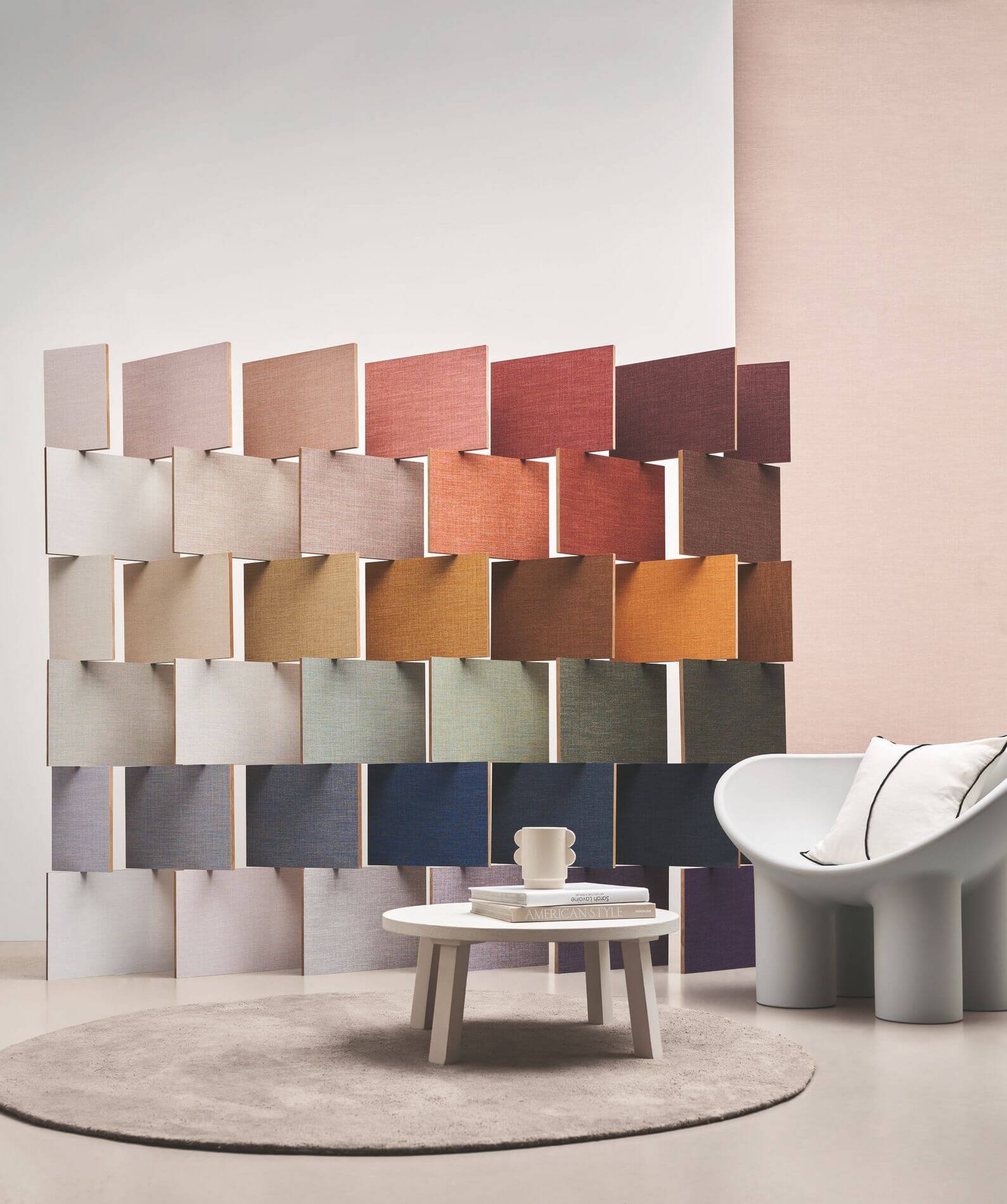 Structural wallpaper imitating linen canvas SHINOK - CACTUS cactus