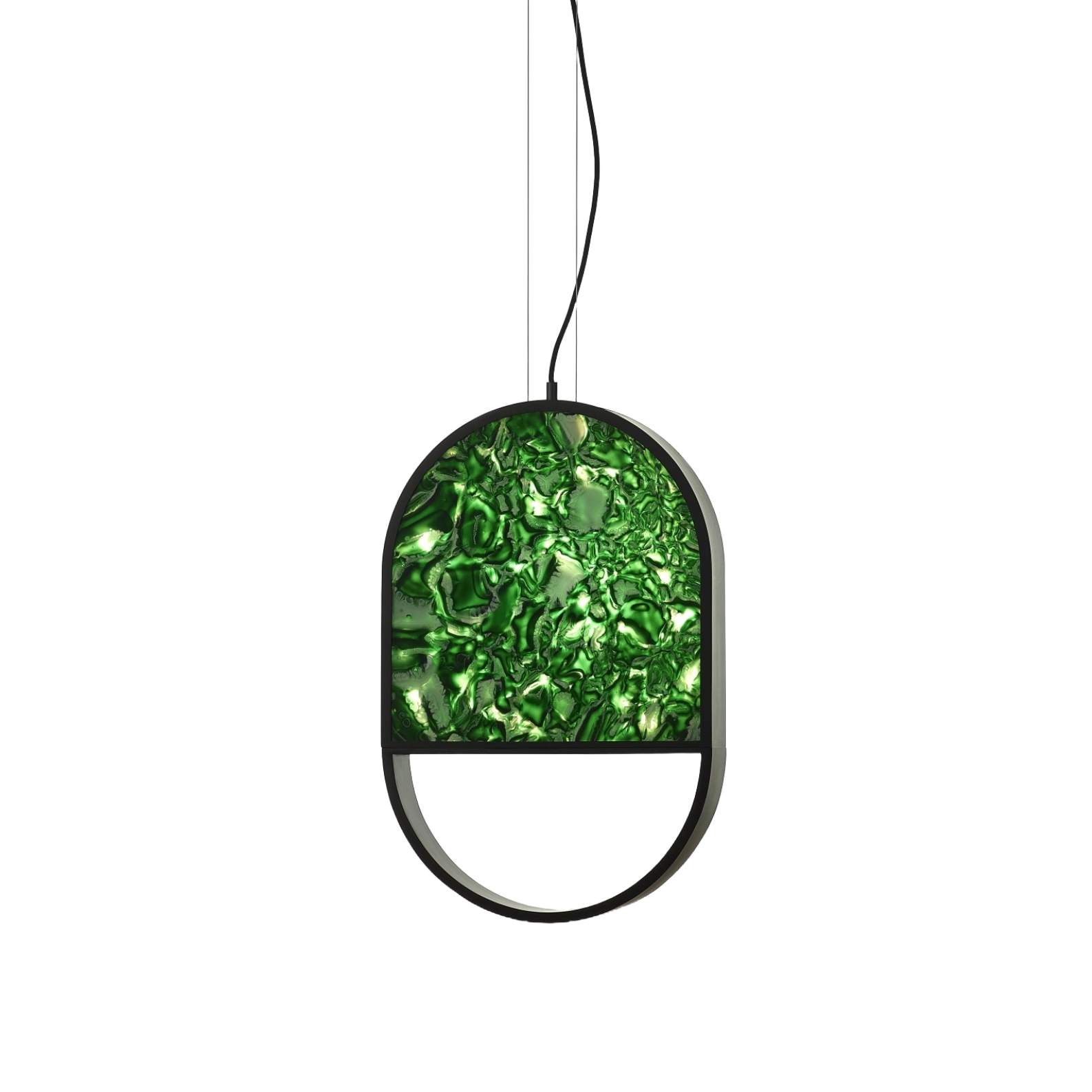 Závěsné svítidlo GEOMETRIC OVAL 2/3 sklo lesklé Brokisglass