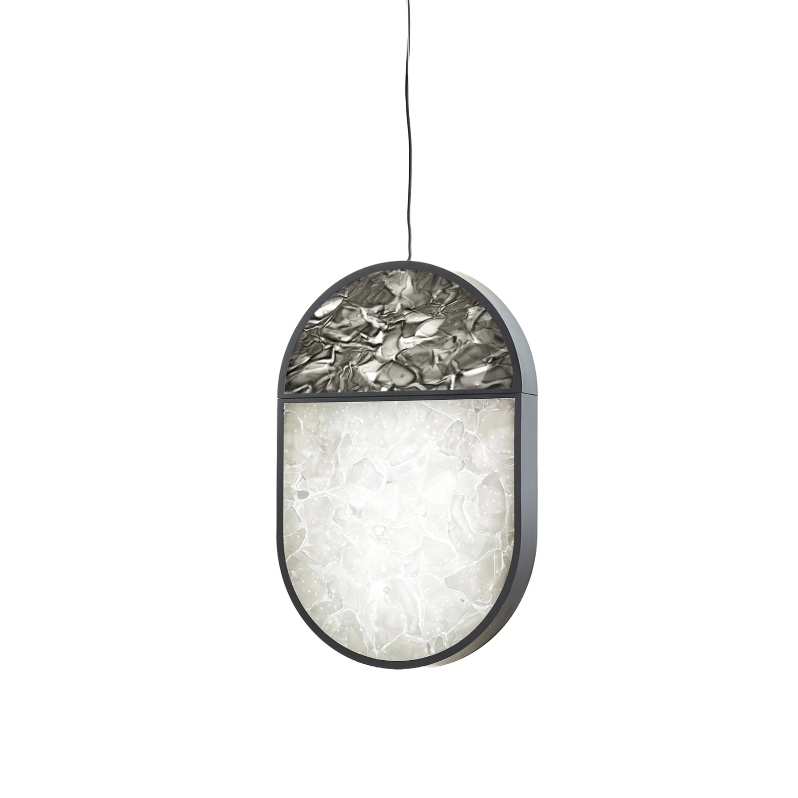 Závěsné svítidlo GEOMETRIC OVAL 1/3 sklo lesklé Brokisglass