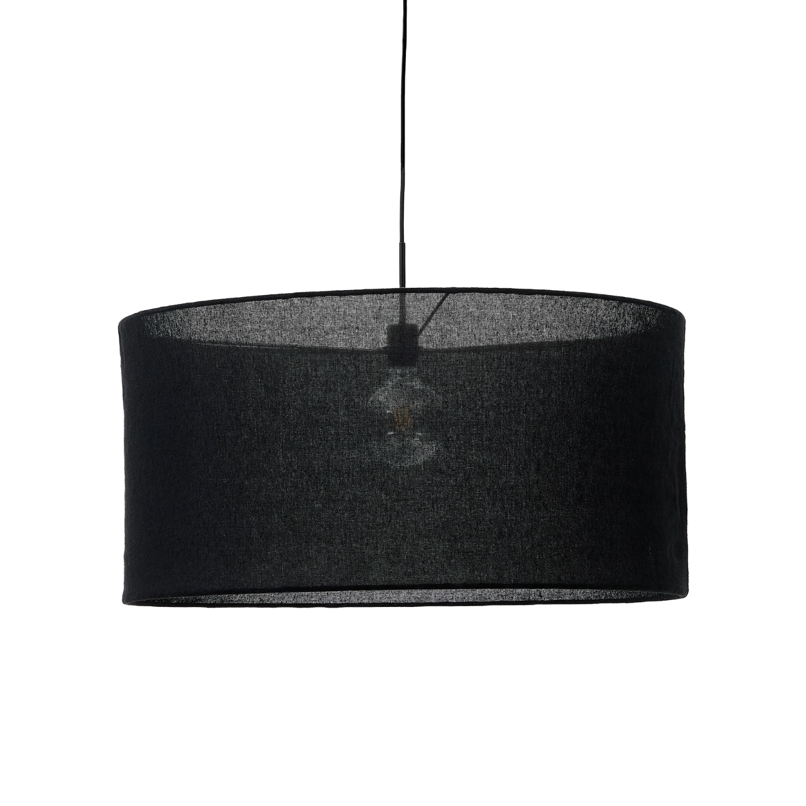 Stínidlo závěsné lampy MARIELA černé lněné