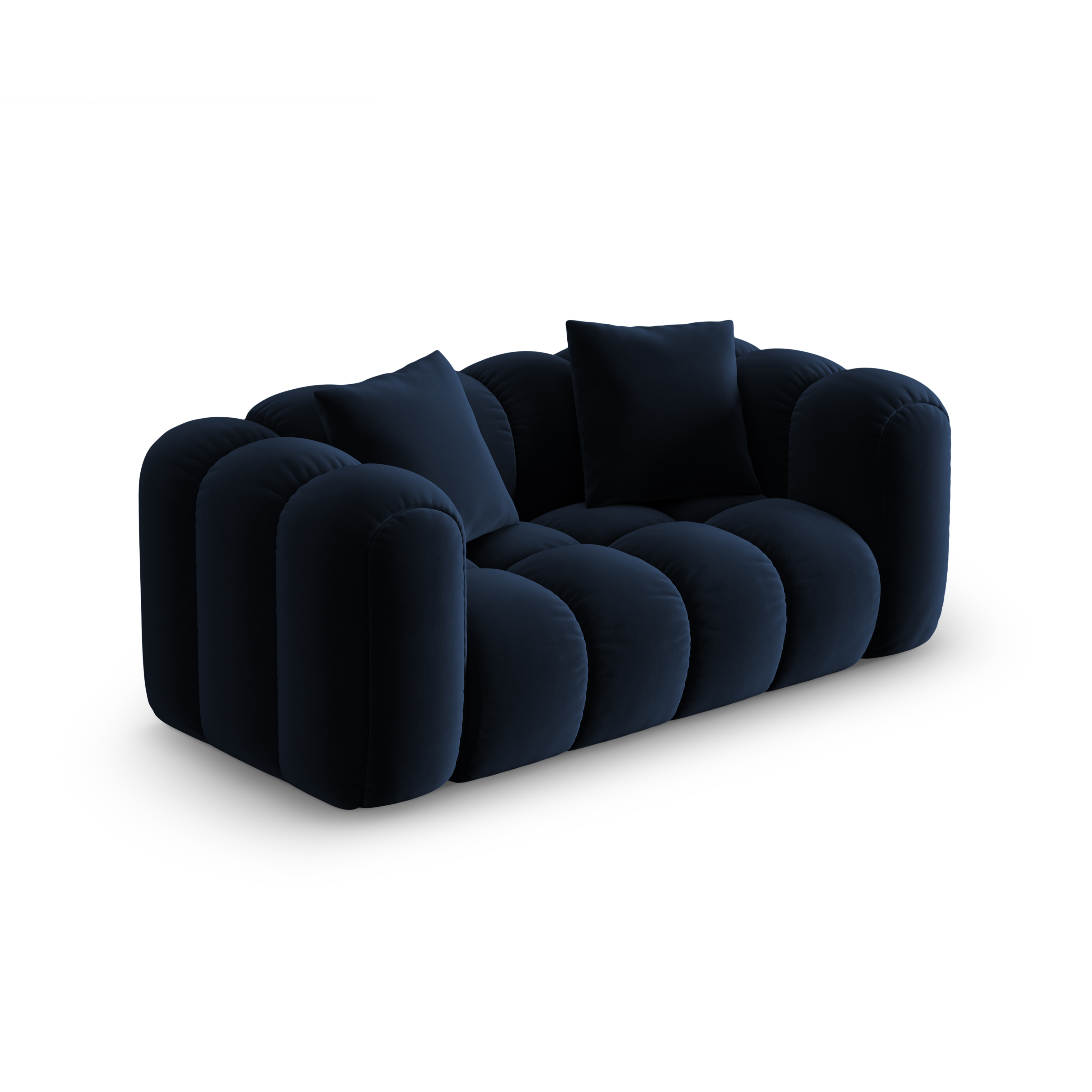 Sofa sametová 2-osobová ASTRO královská modrá
