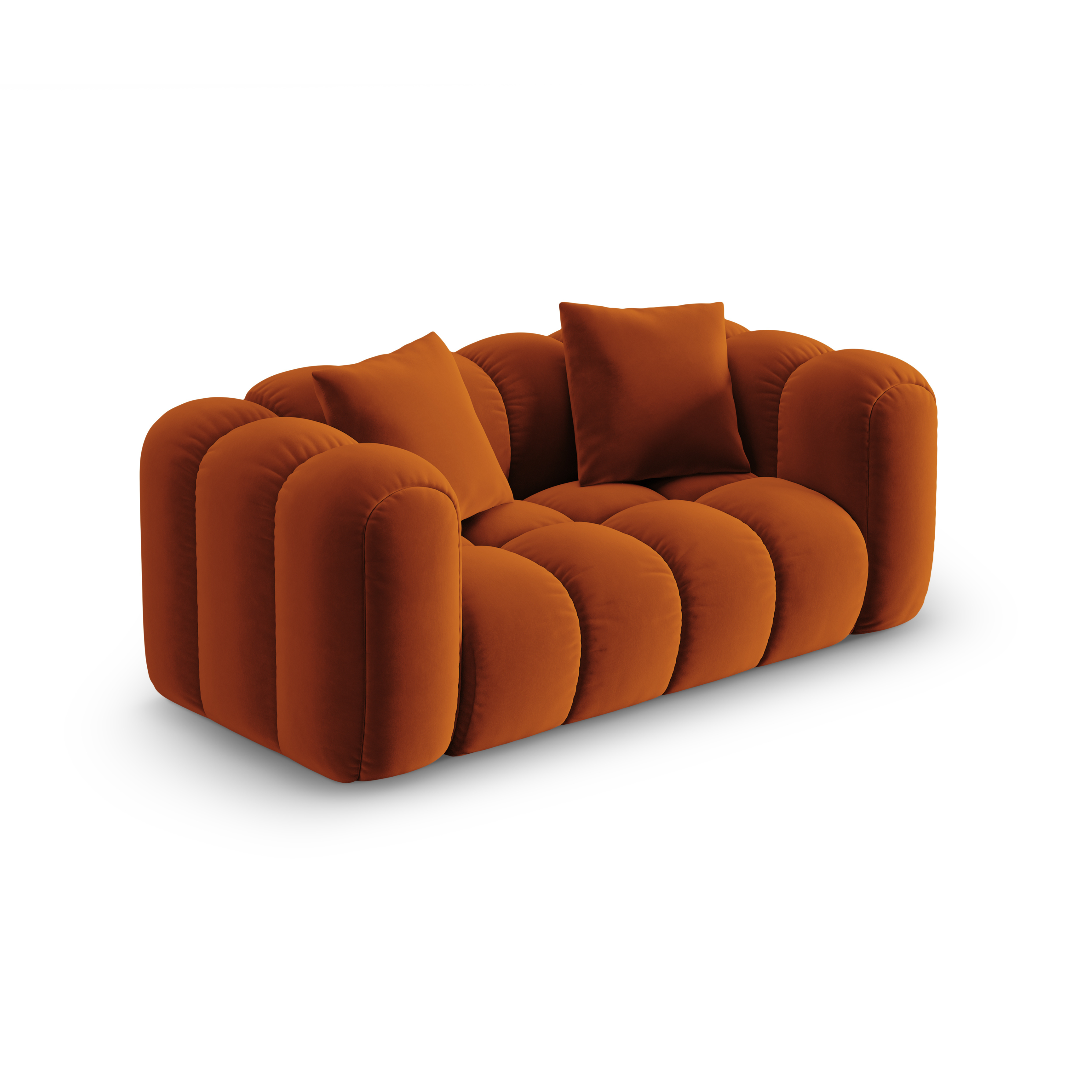 Sofa sametová 2-osobová ASTRO rudá
