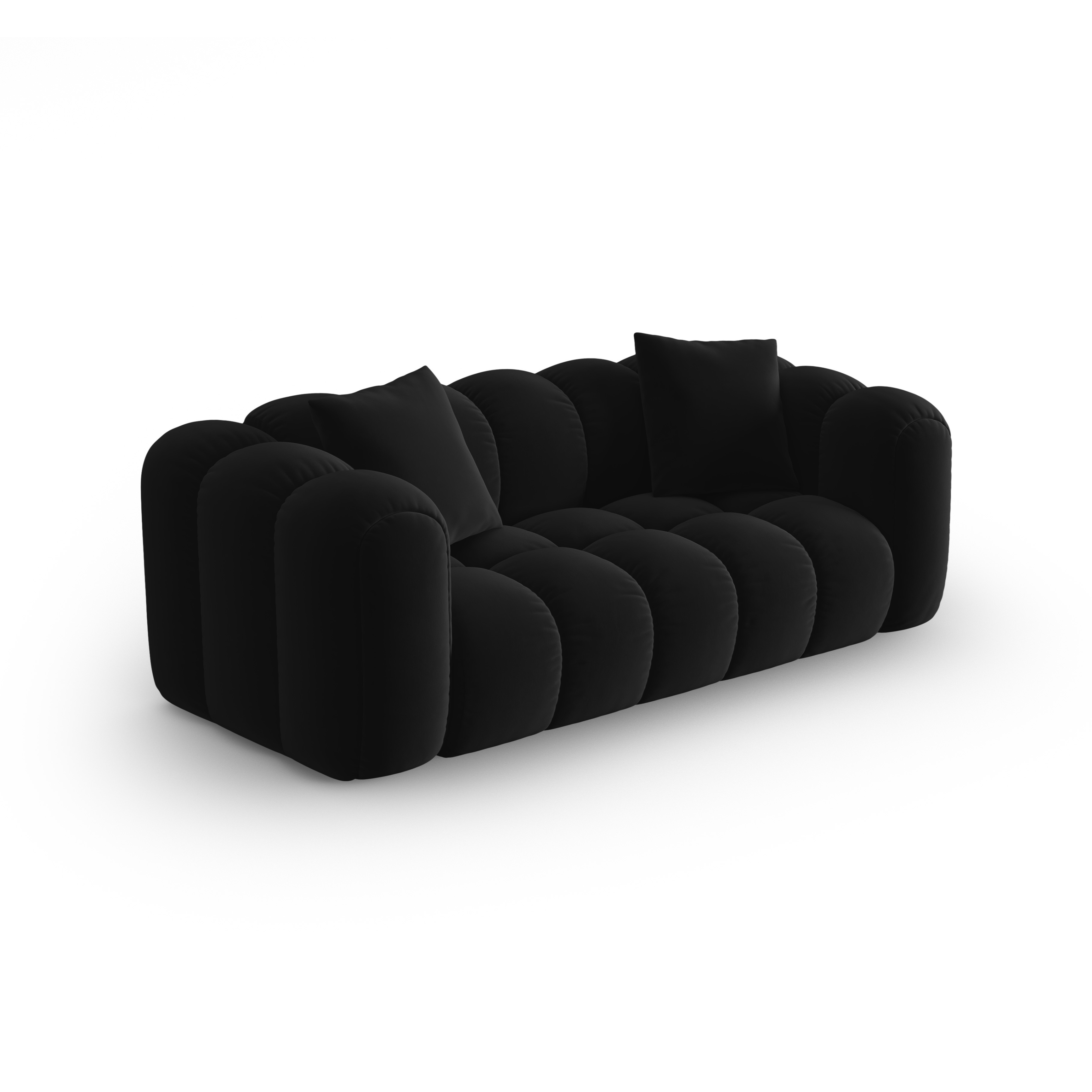 Sofa sametová 3-osobová ASTRO černá