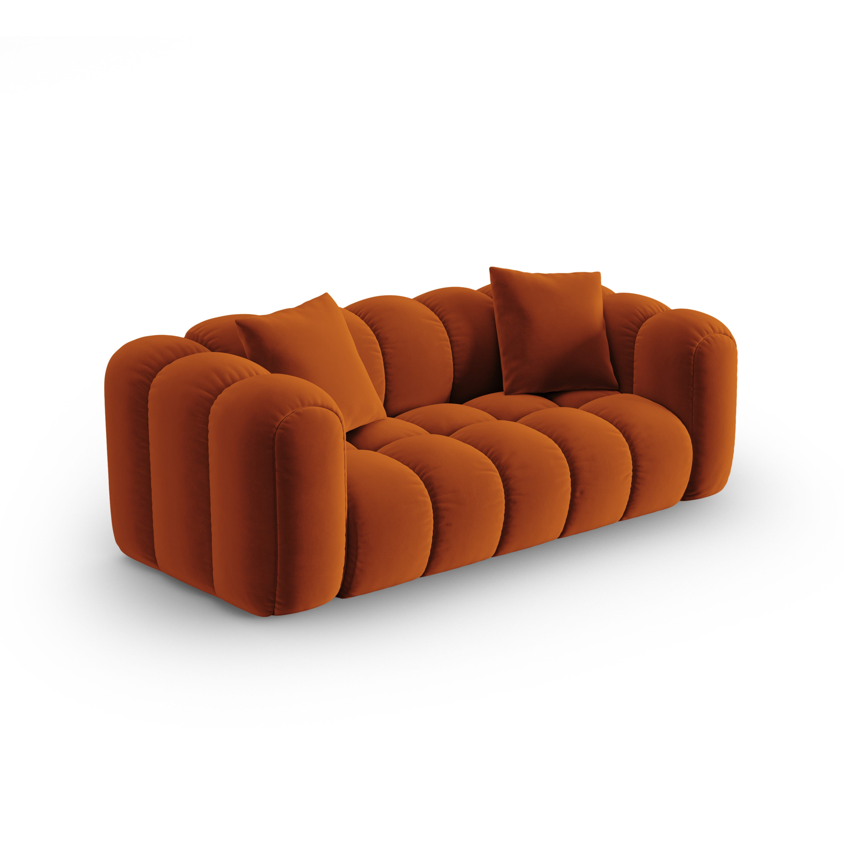 Sofa sametová 3-osobová ASTRO rudá
