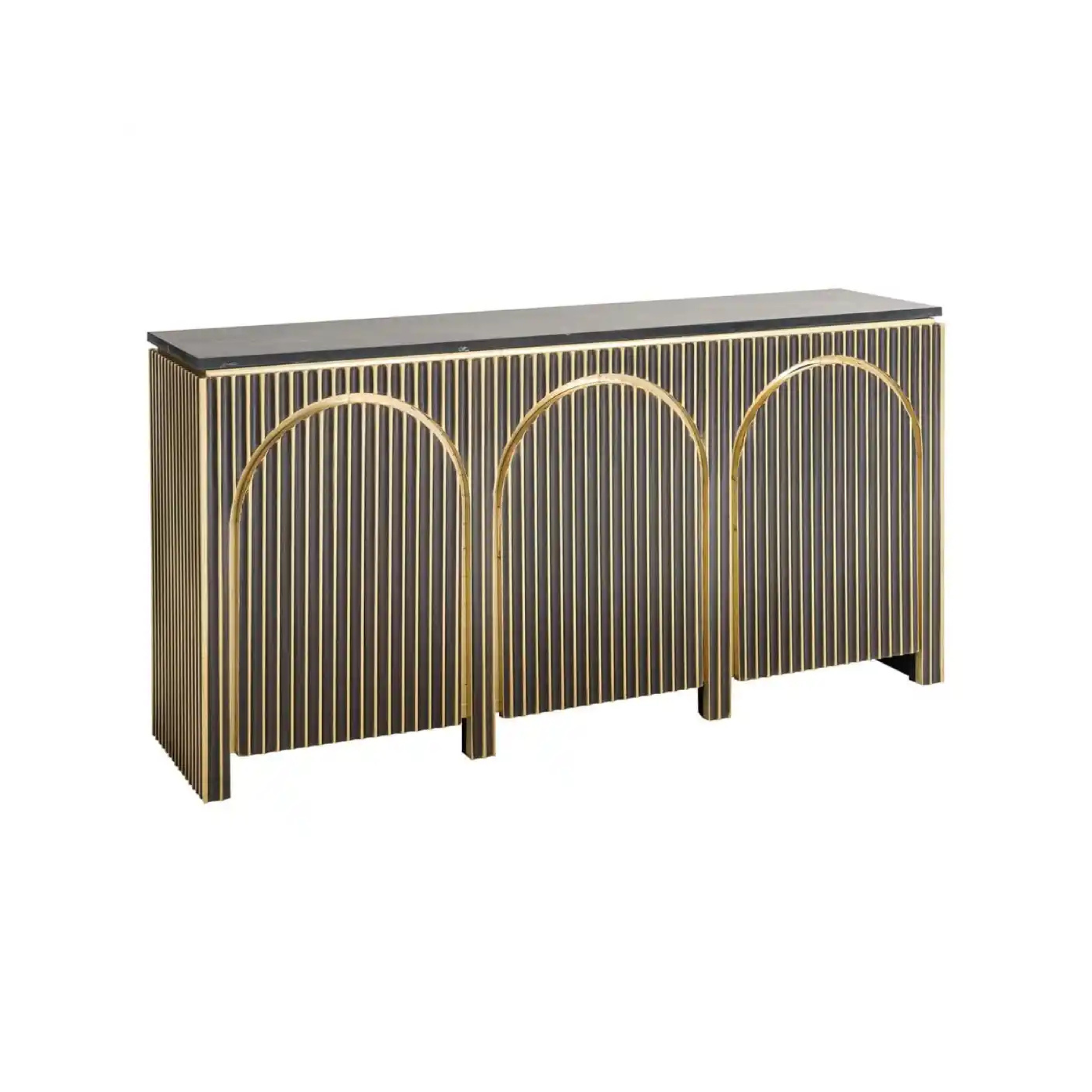 Komoda LES ARCS mramor s mosazí